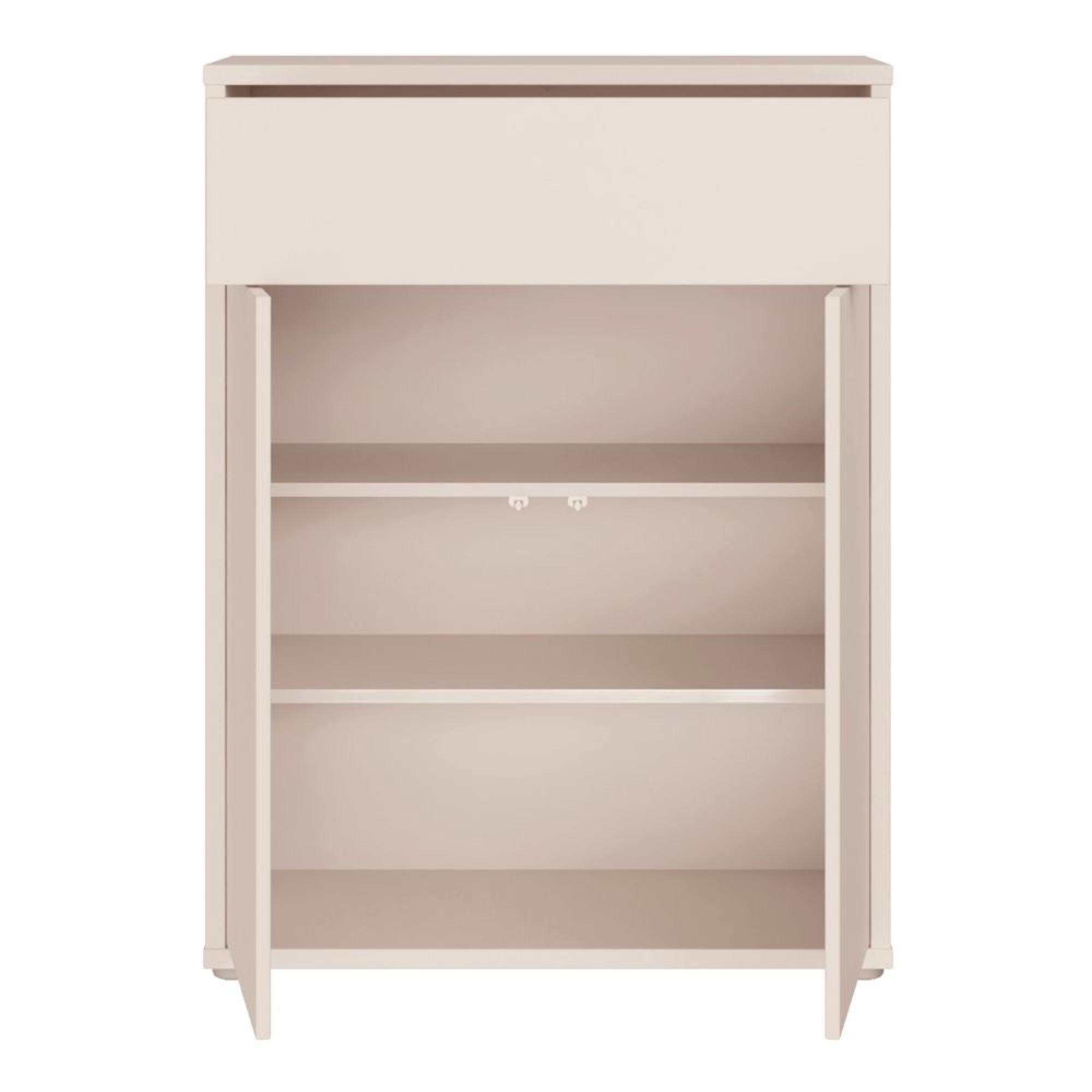 Alice Springs Shoe Cabinet - 2 Door - 1 Drawer - Compact - Sand