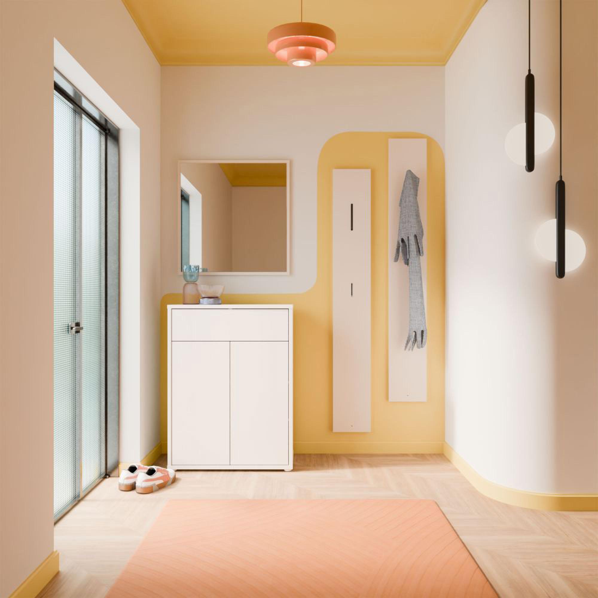 Alice Springs Shoe Cabinet - 2 Door - 1 Drawer - Compact - Sand