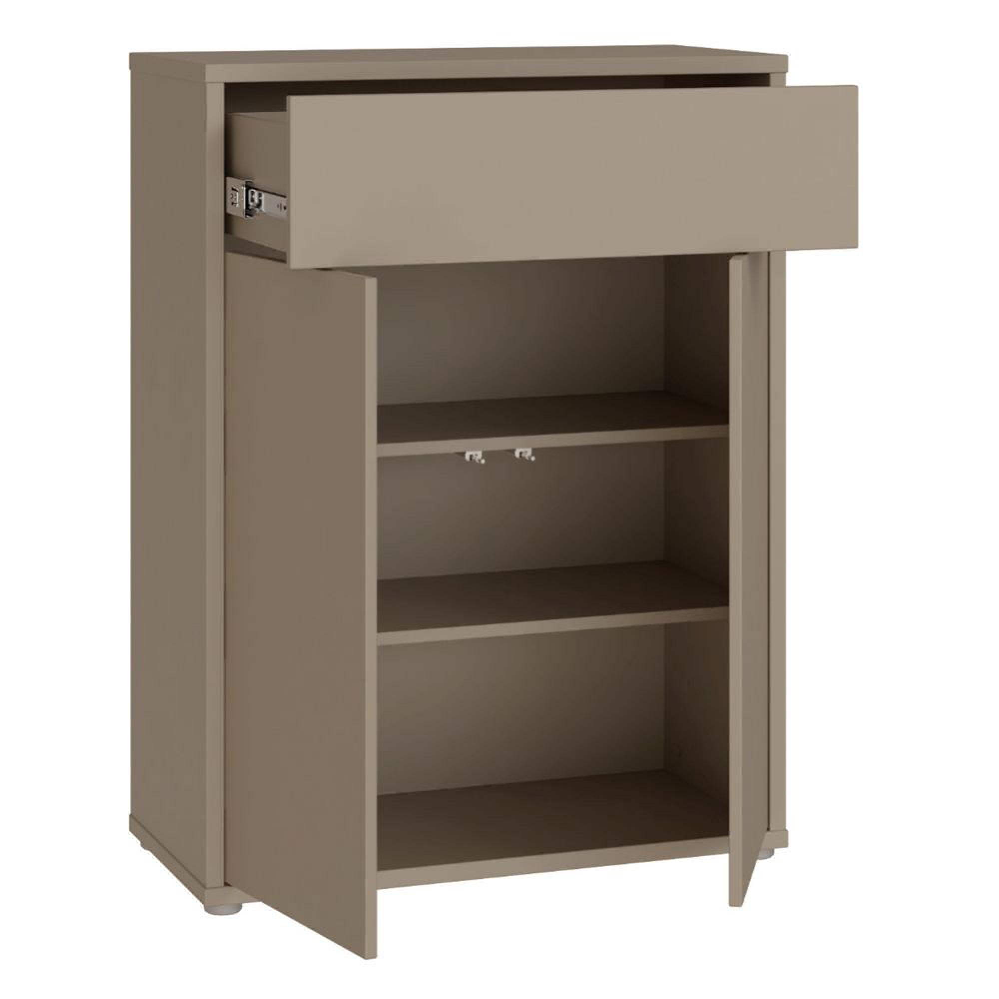 Alice Springs Shoe Cabinet - 2 Door - 1 Drawer - Compact - Taupe