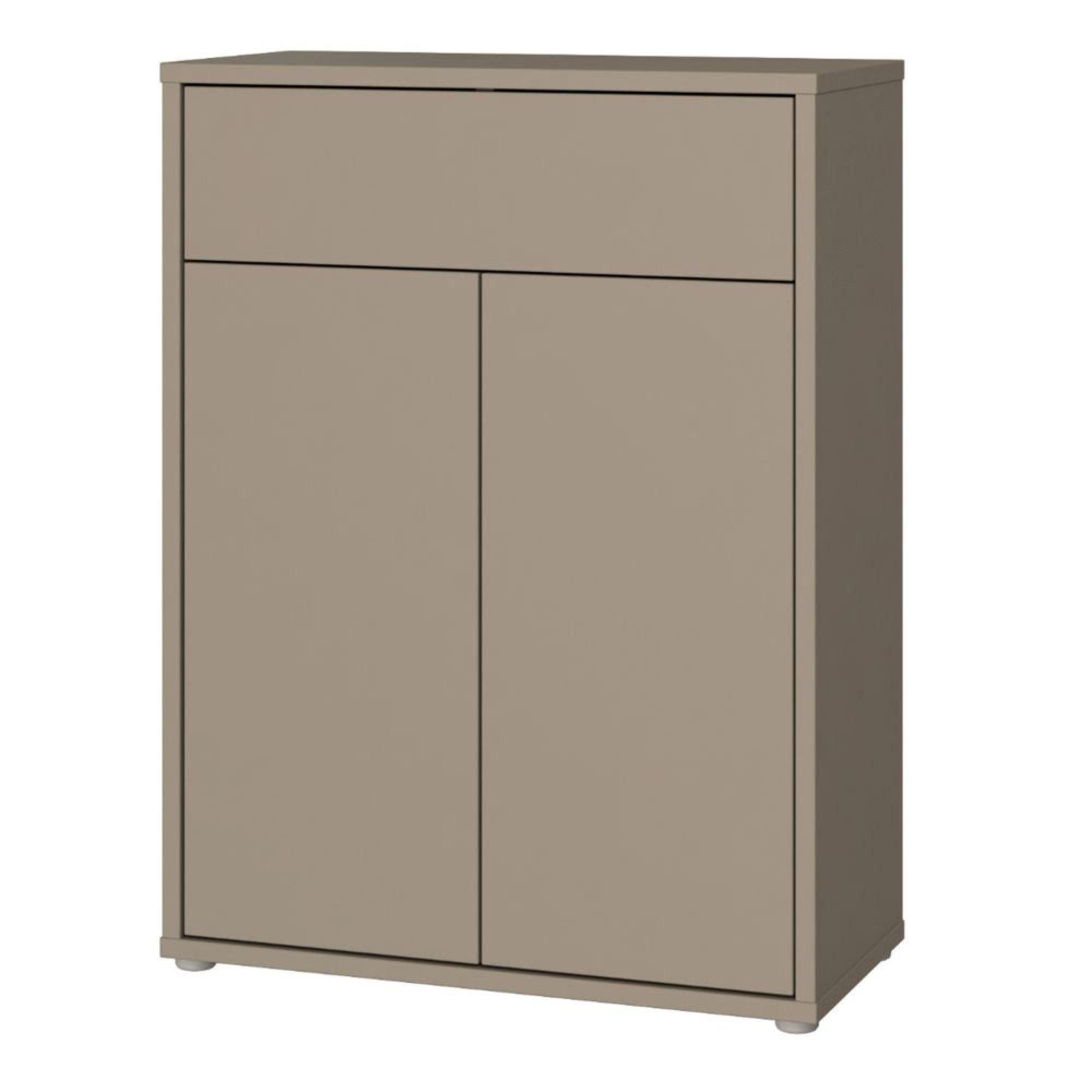 Alice Springs Shoe Cabinet - 2 Door - 1 Drawer - Compact - Taupe