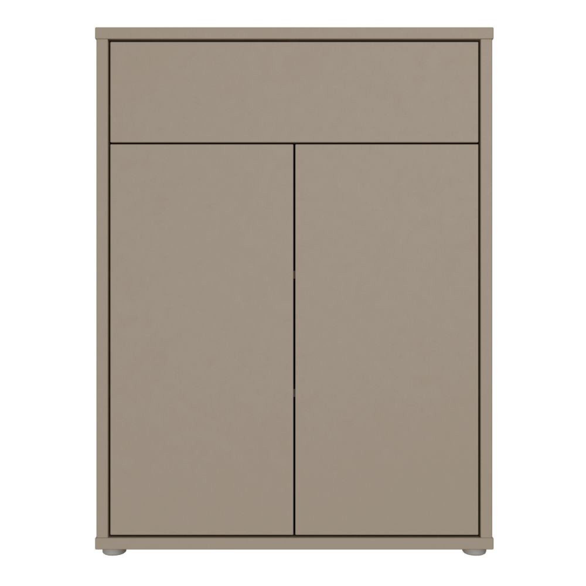Alice Springs Shoe Cabinet - 2 Door - 1 Drawer - Compact - Taupe