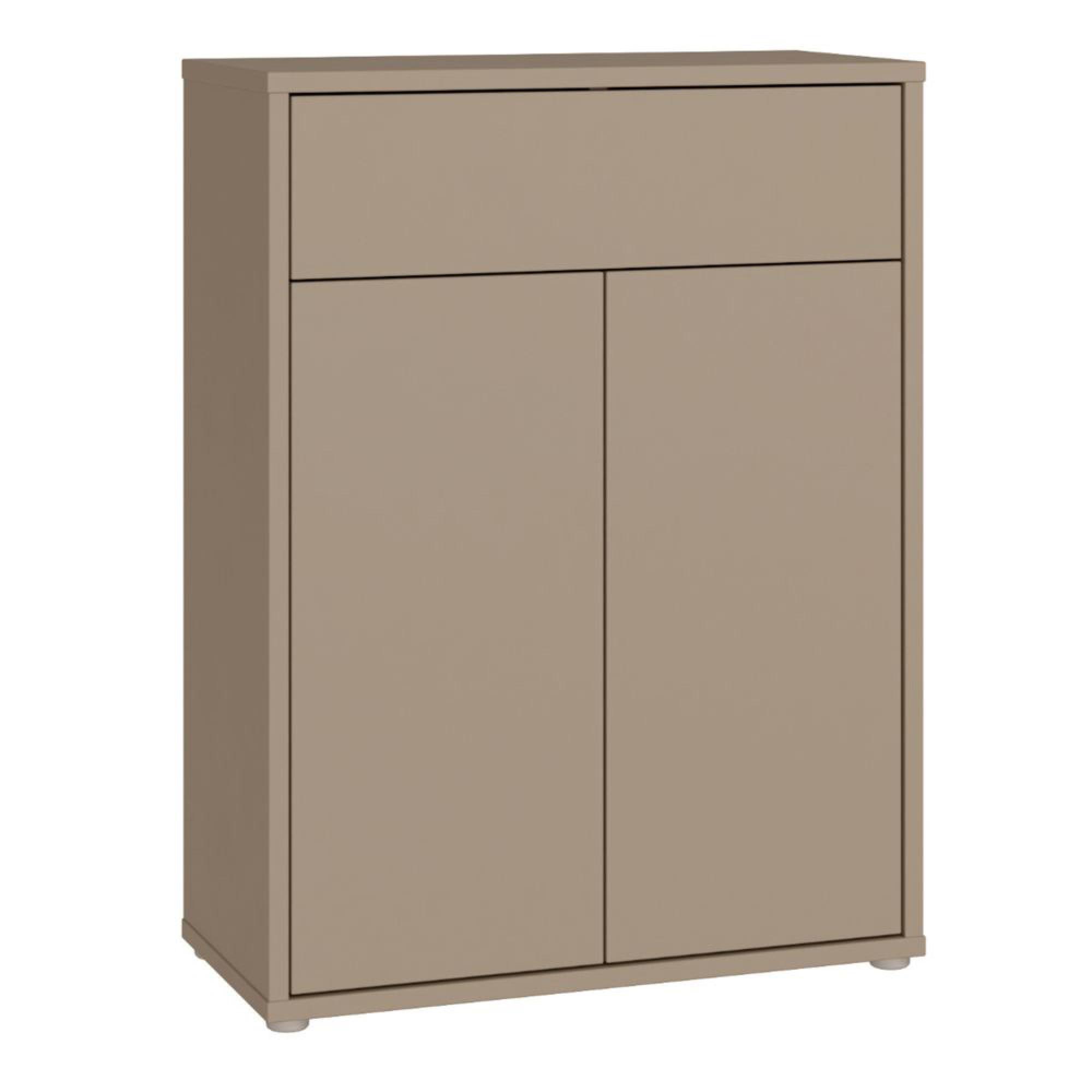 Alice Springs Shoe Cabinet - 2 Door - 1 Drawer - Compact - Taupe