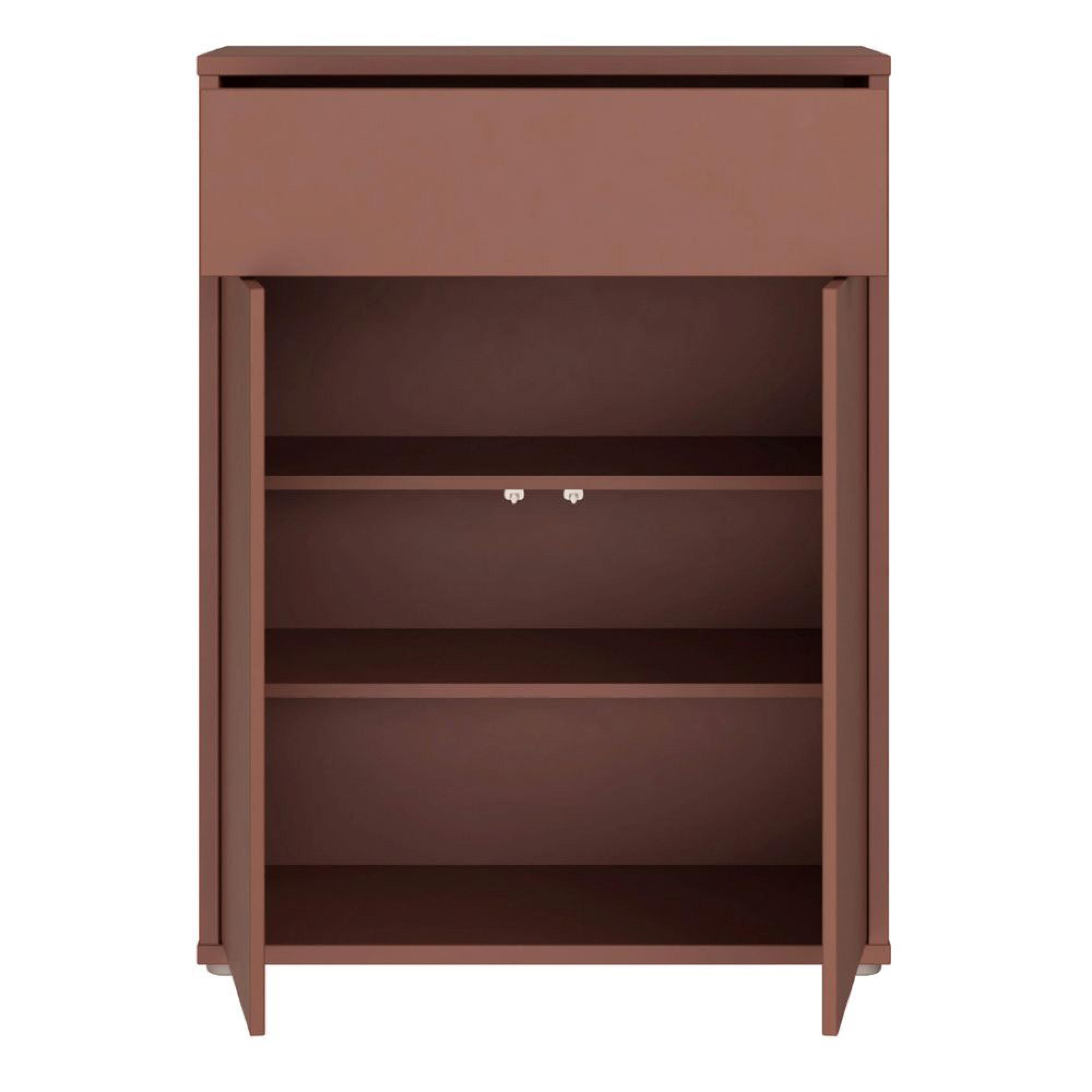 Alice Springs Shoe Cabinet - 2 Door - 1 Drawer - Compact - Terracotta
