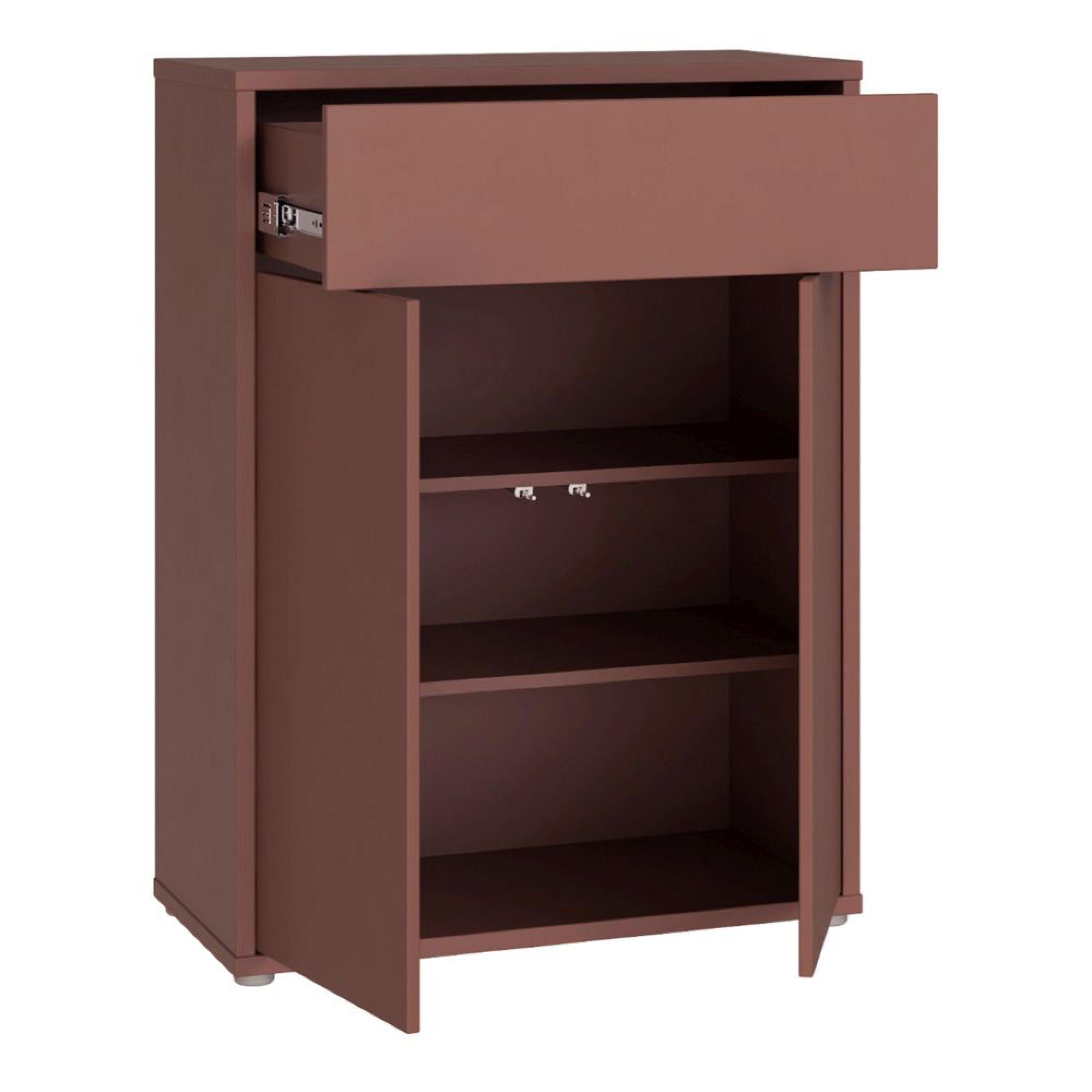 Alice Springs Shoe Cabinet - 2 Door - 1 Drawer - Compact - Terracotta