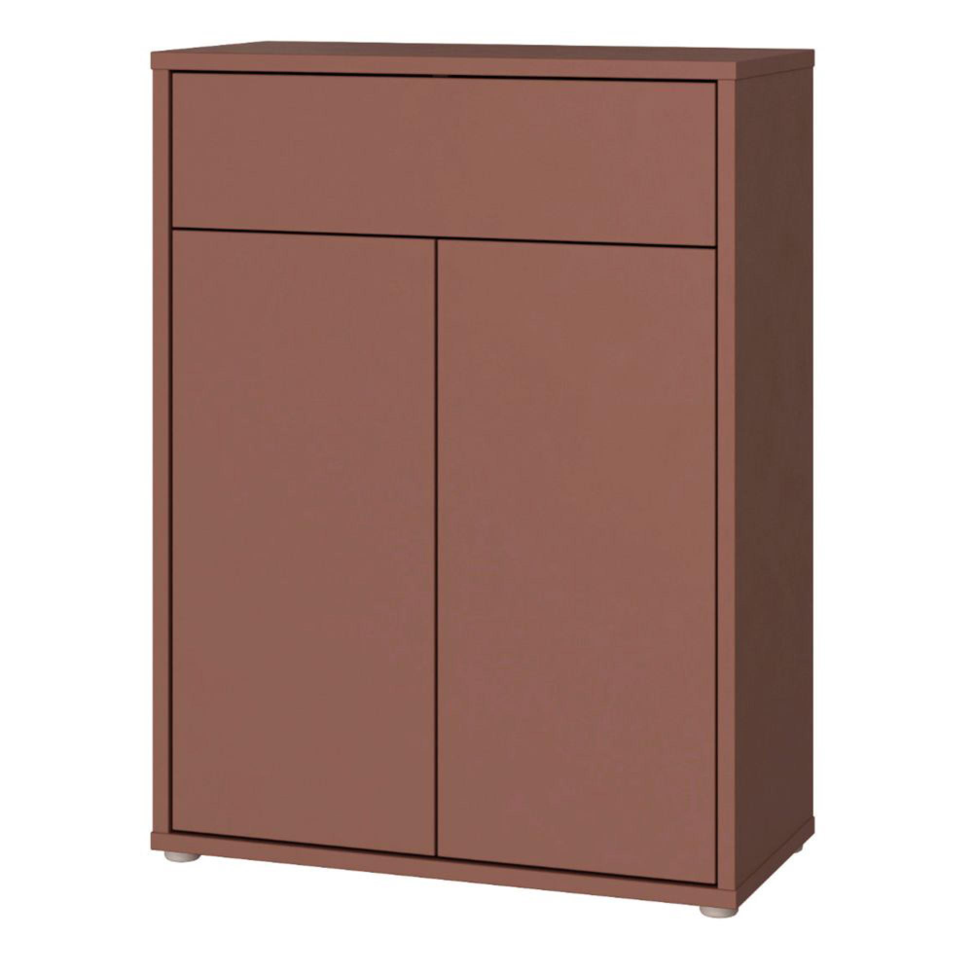 Alice Springs Shoe Cabinet - 2 Door - 1 Drawer - Compact - Terracotta