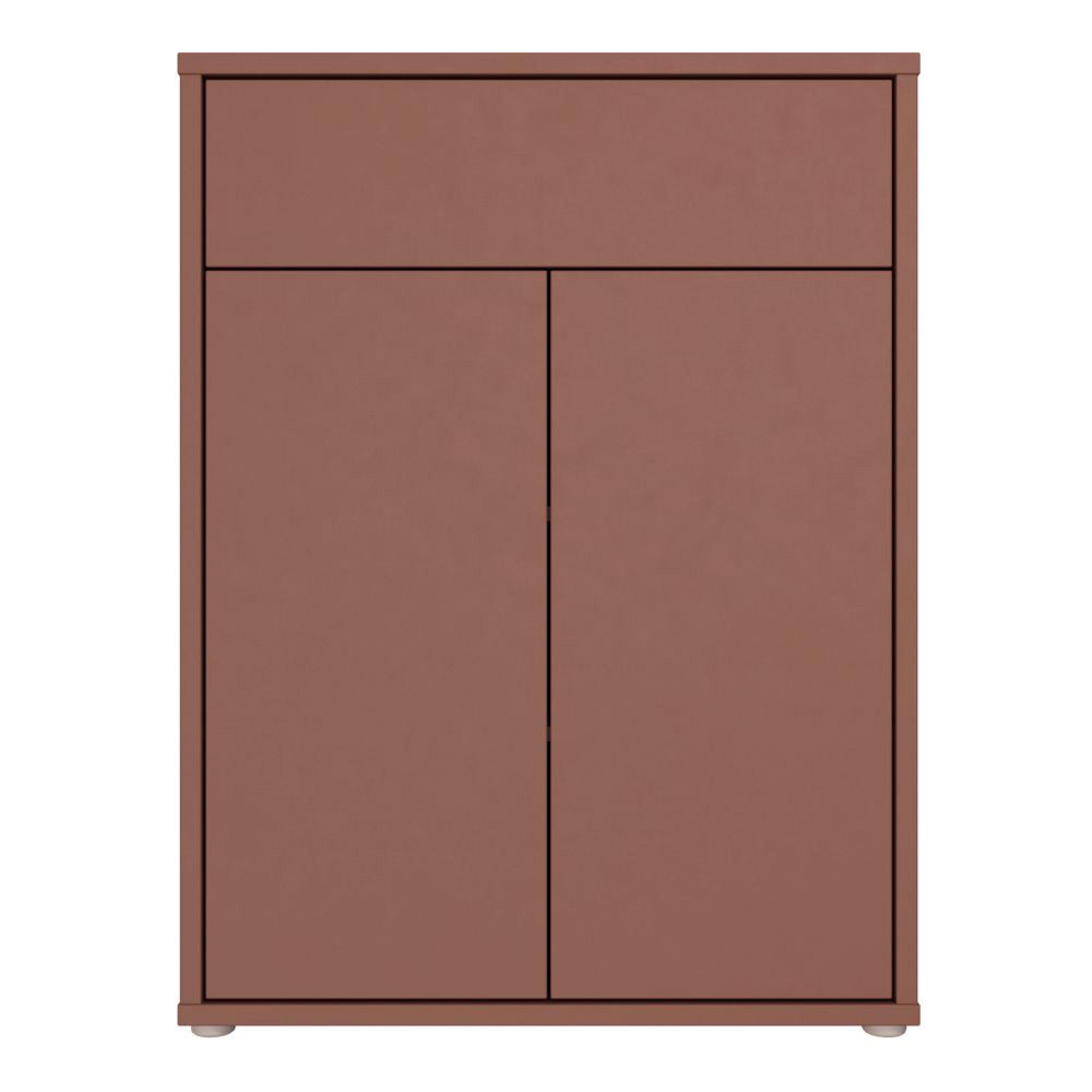Alice Springs Shoe Cabinet - 2 Door - 1 Drawer - Compact - Terracotta