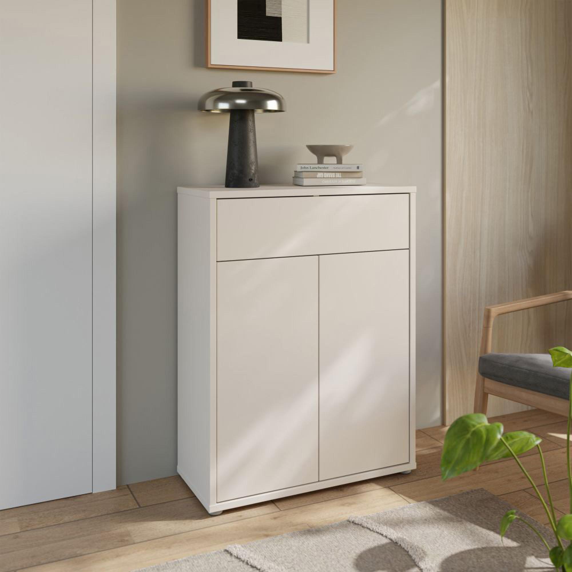 Alice Springs Shoe Cabinet - 2 Door - 1 Drawer - Sand