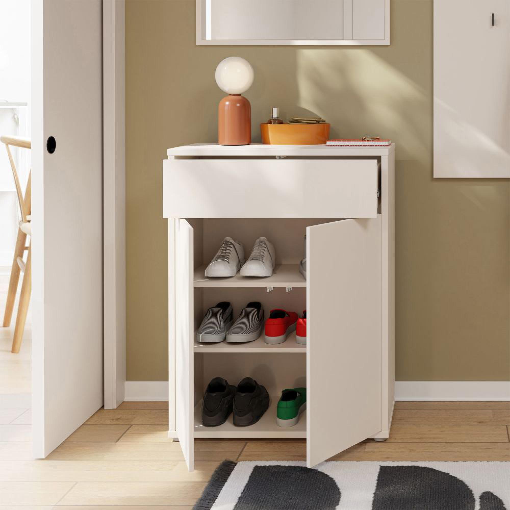 Alice Springs Shoe Cabinet - 2 Door - 1 Drawer - Sand