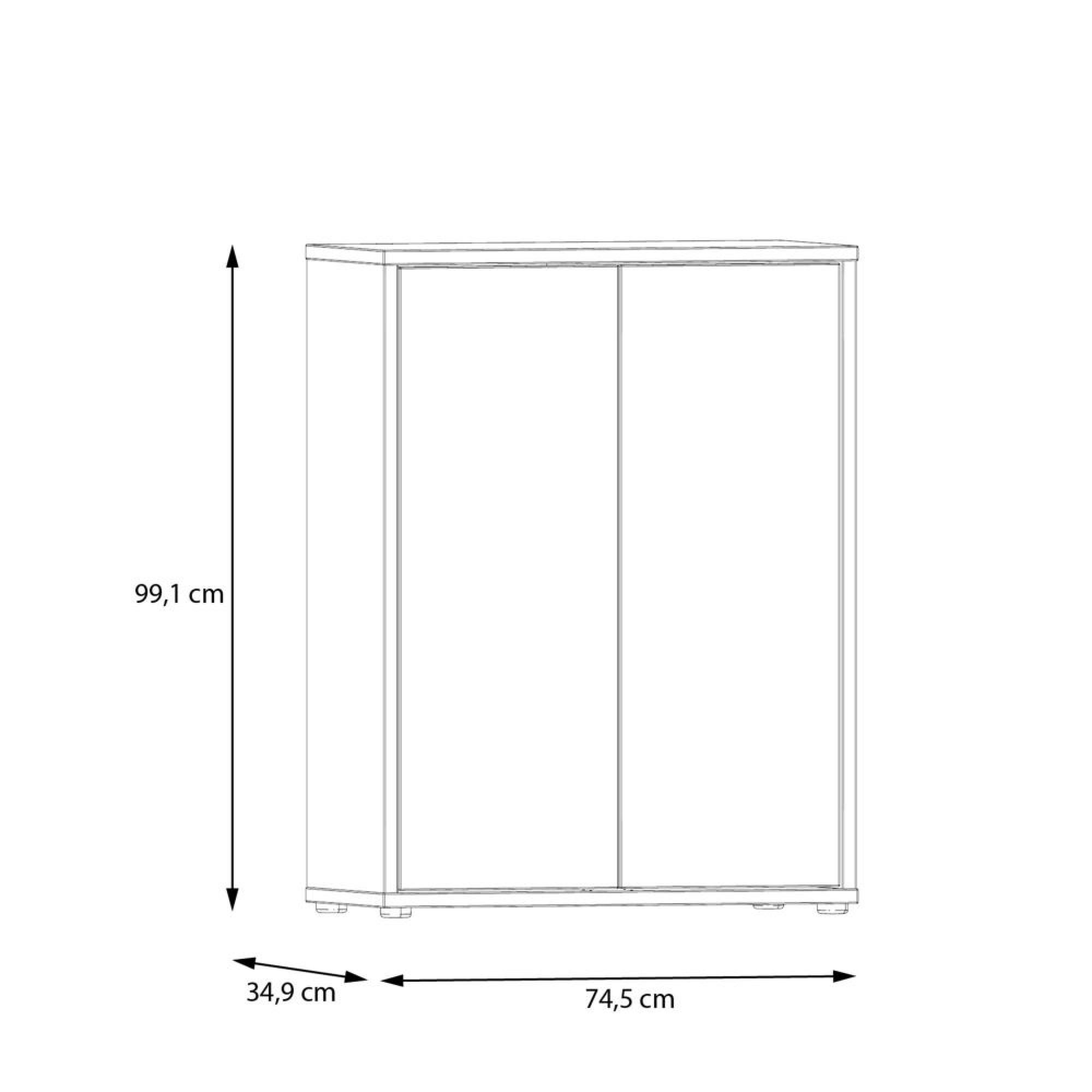 Alice Springs Shoe Cabinet - 2 Door - Artisan Oak