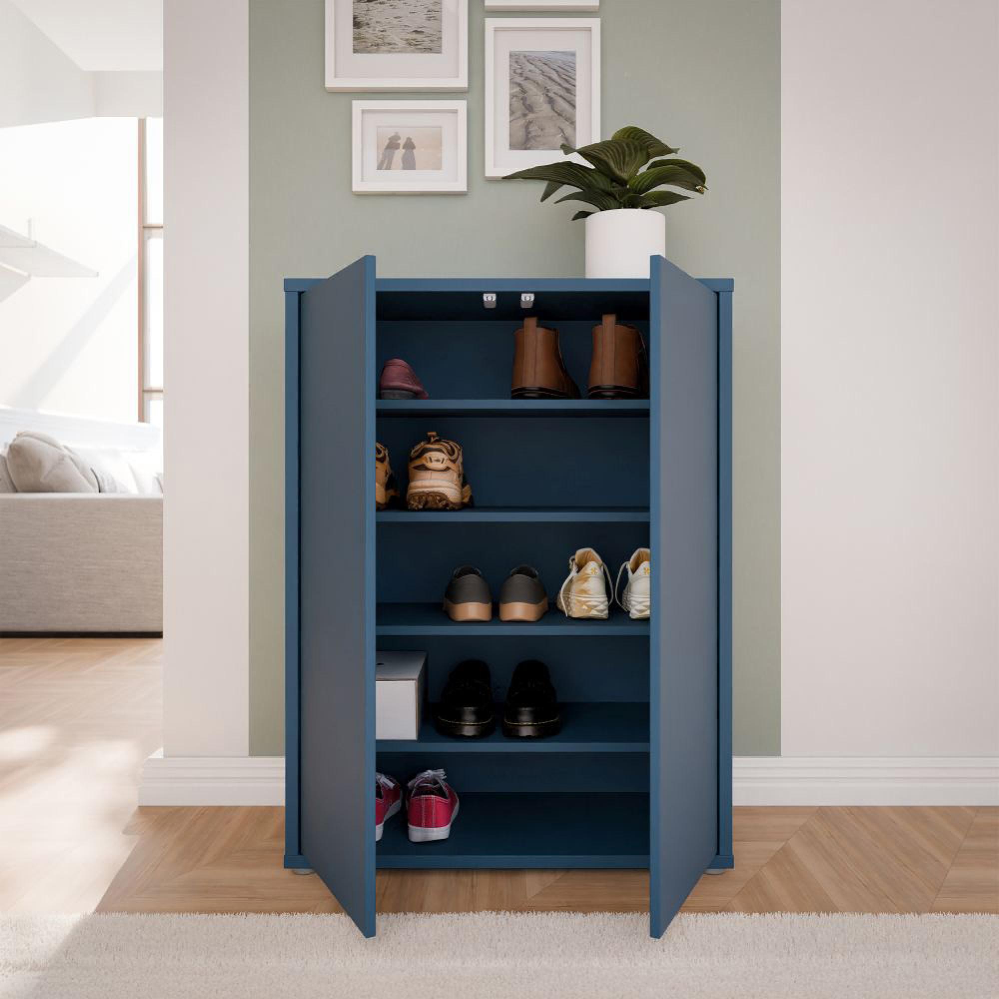 Alice Springs Shoe Cabinet - 2 Door - Night Blue
