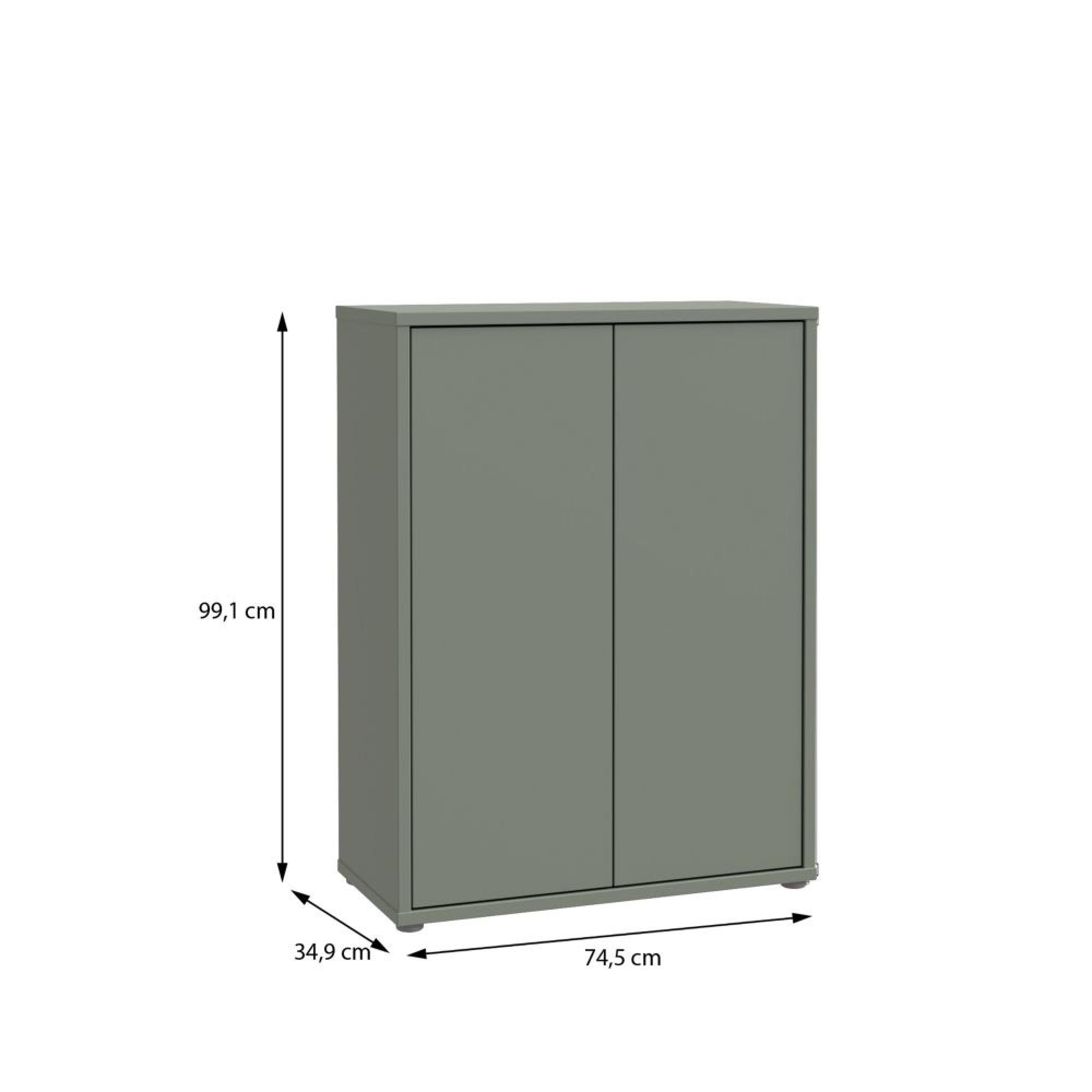 Alice Springs Shoe Cabinet - 2 Door - Sage Green