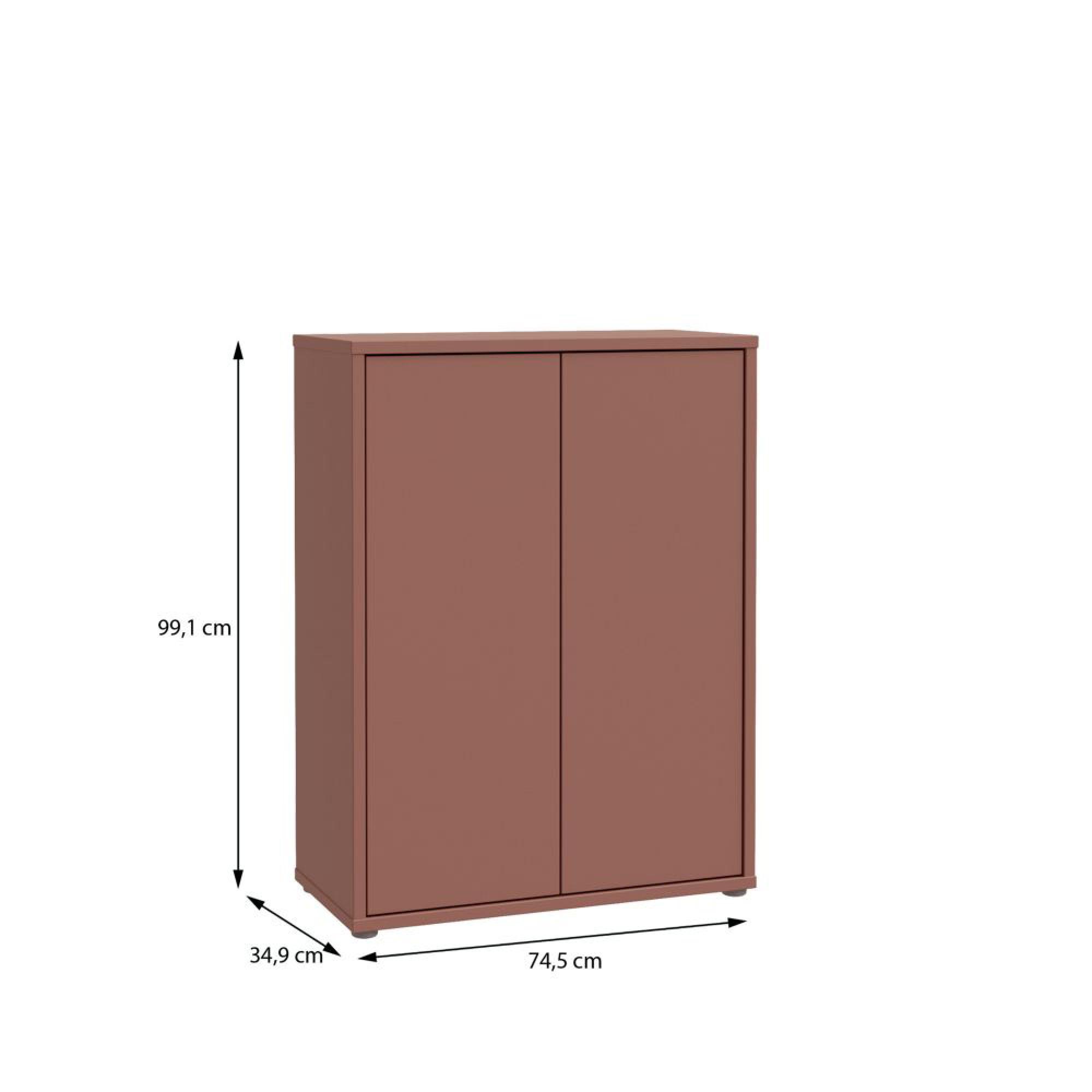 Alice Springs Shoe Cabinet - 2 Door - Terracotta