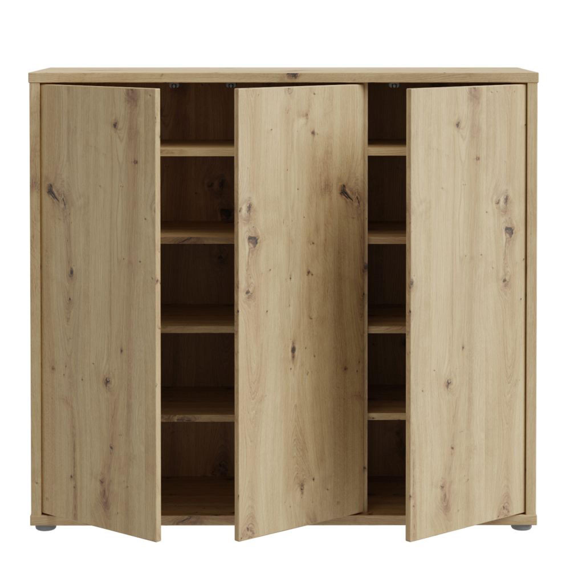 Alice Springs Shoe Cabinet - 3 Door - Artisan Oak