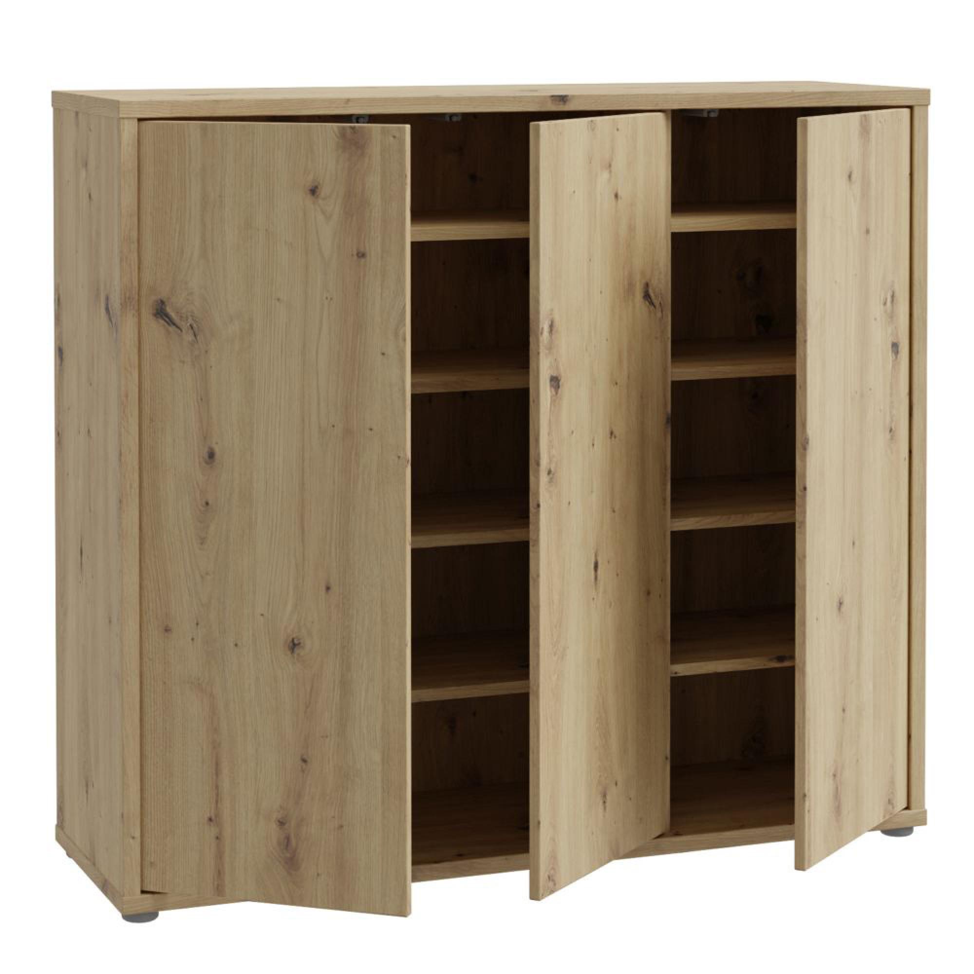 Alice Springs Shoe Cabinet - 3 Door - Artisan Oak