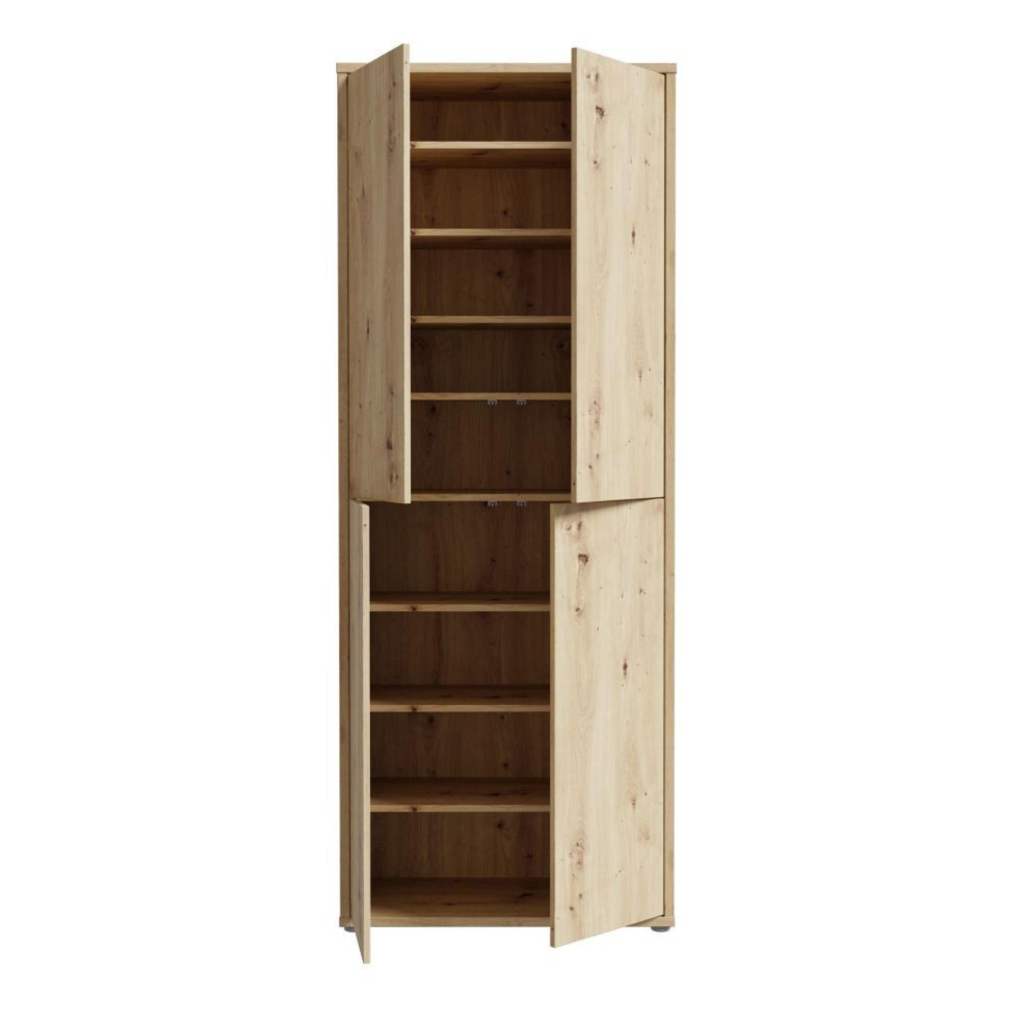 Alice Springs Shoe Cabinet - 4 Door - Artisan Oak