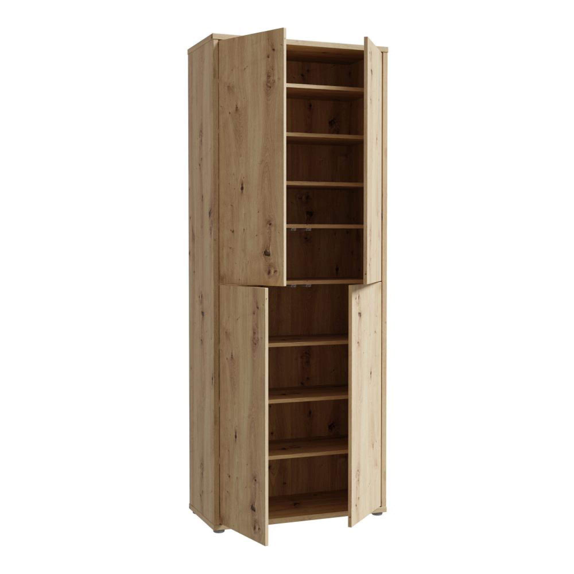 Alice Springs Shoe Cabinet - 4 Door - Artisan Oak