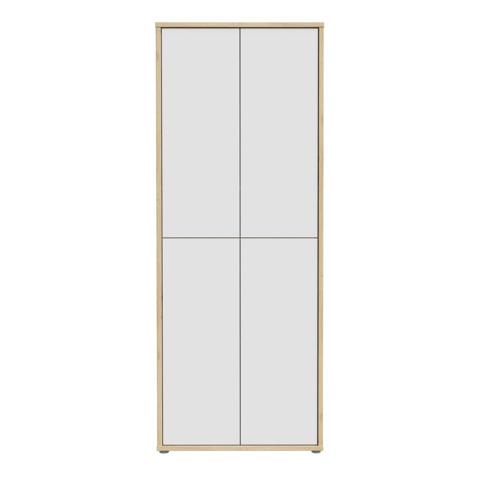 Alice Springs Shoe Cabinet - 4 Door - Artisan Oak and Light Grey