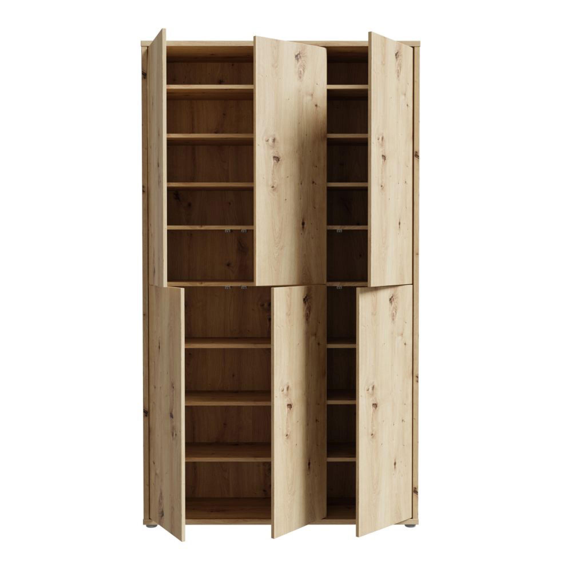 Alice Springs Shoe Cabinet - 6 Door - Artisan Oak