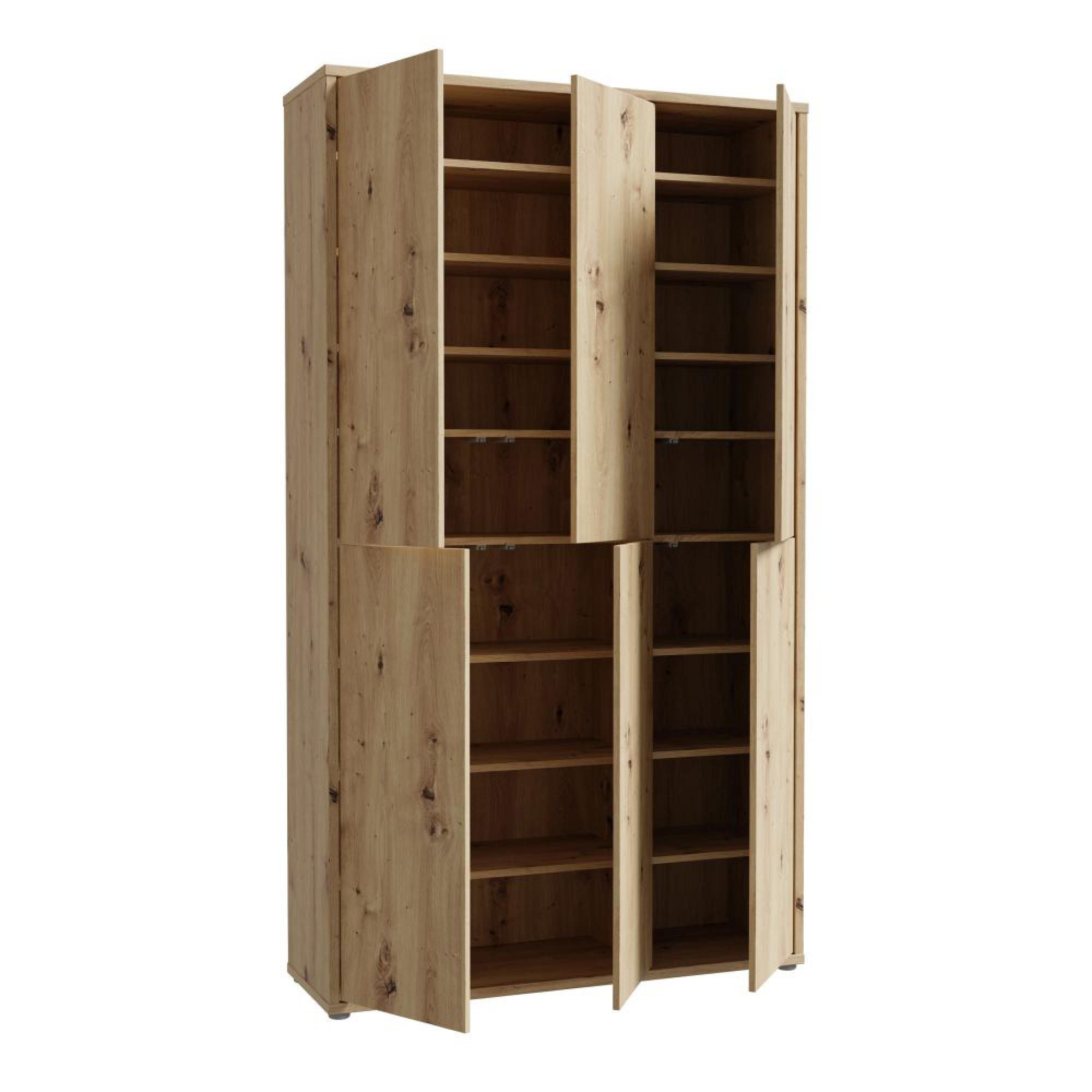 Alice Springs Shoe Cabinet - 6 Door - Artisan Oak