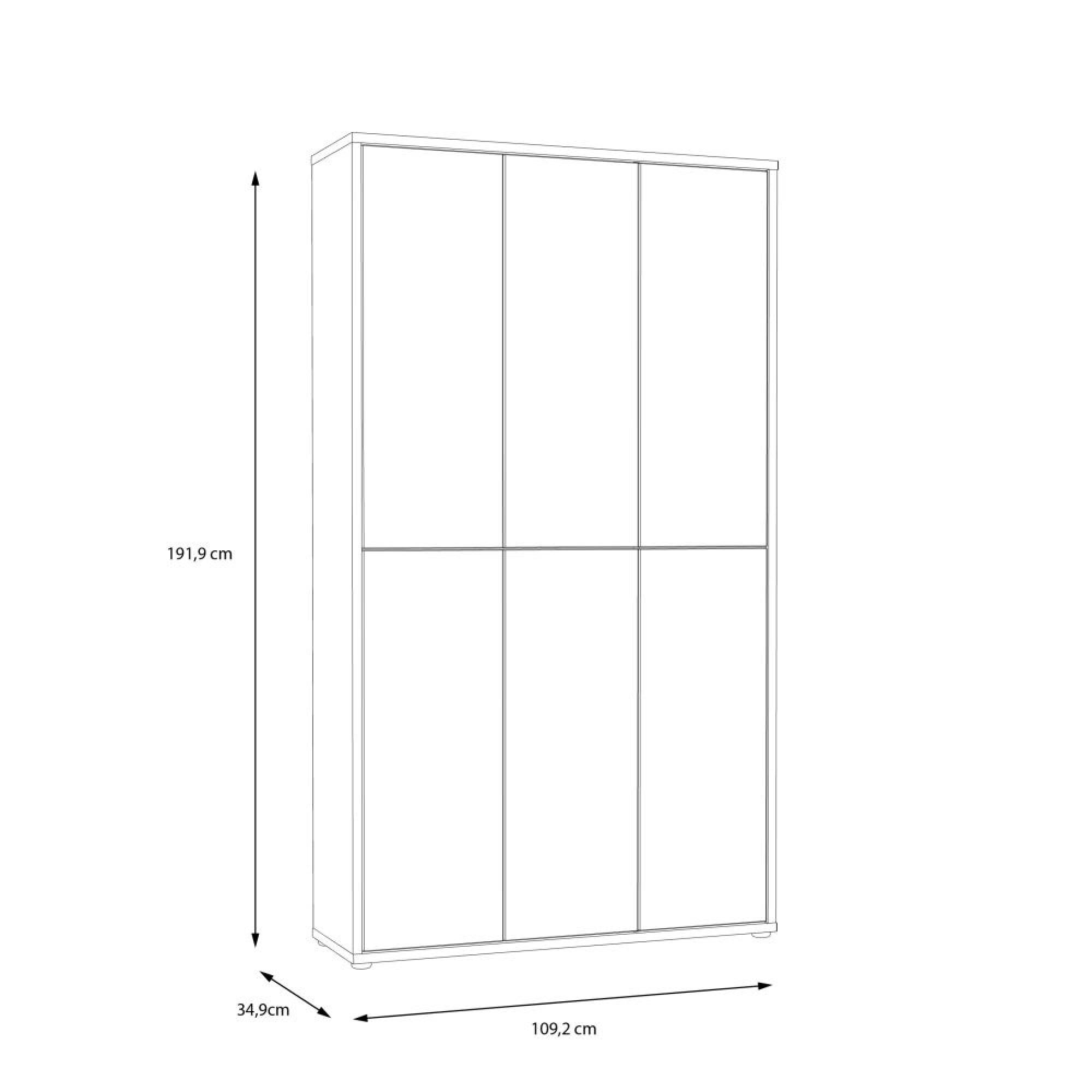 Alice Springs Shoe Cabinet - 6 Door - Artisan Oak