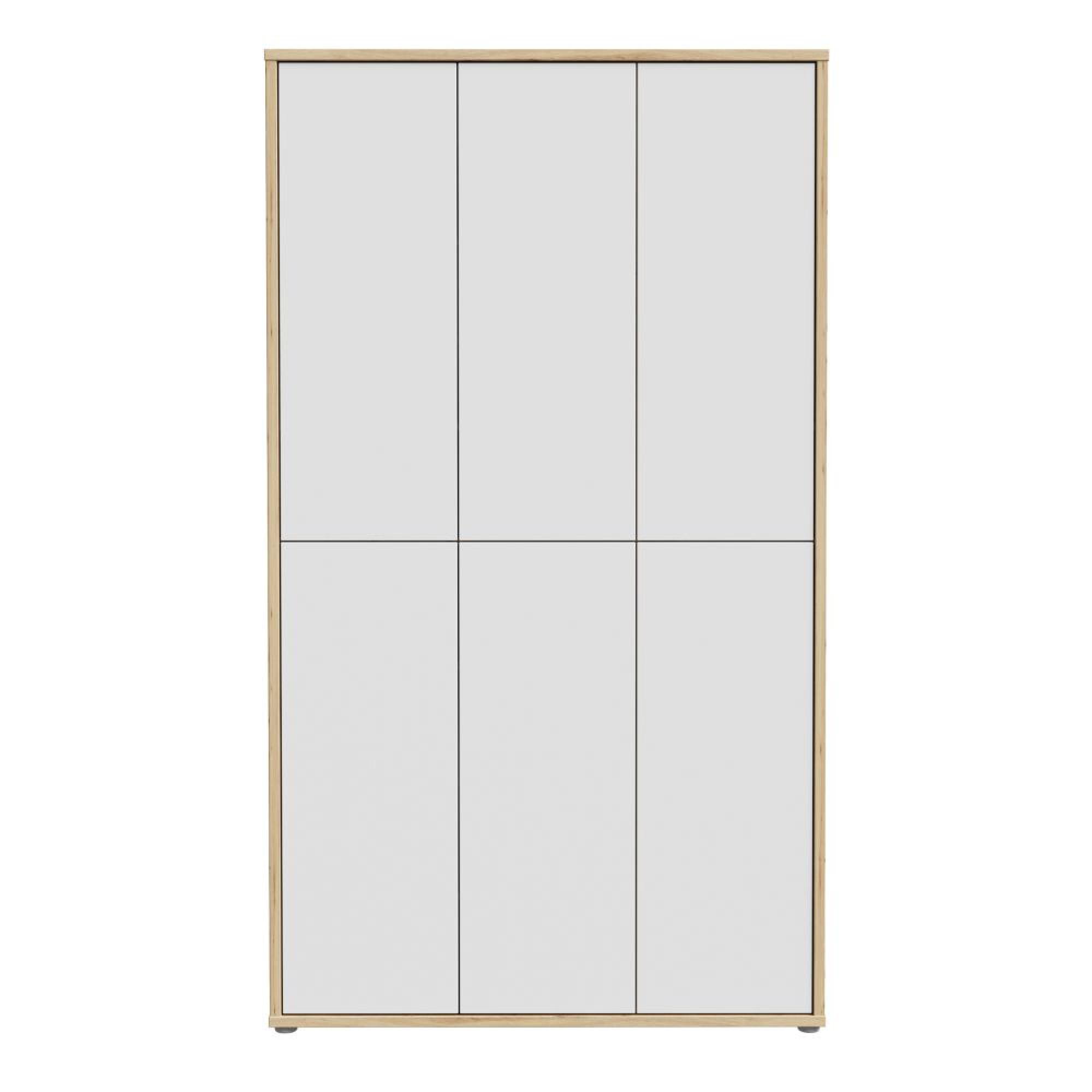 Alice Springs Shoe Cabinet - 6 Door - Artisan Oak and Light Grey