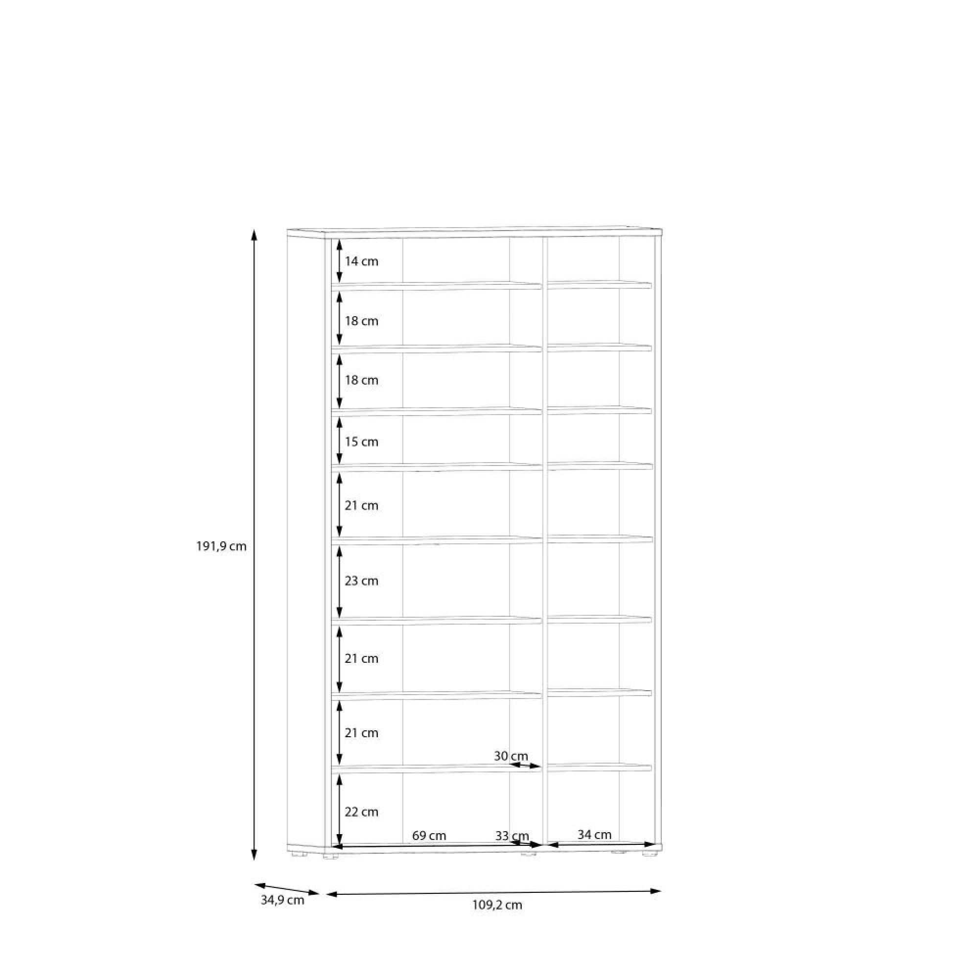 Alice Springs Shoe Cabinet - 6 Door - Terracotta