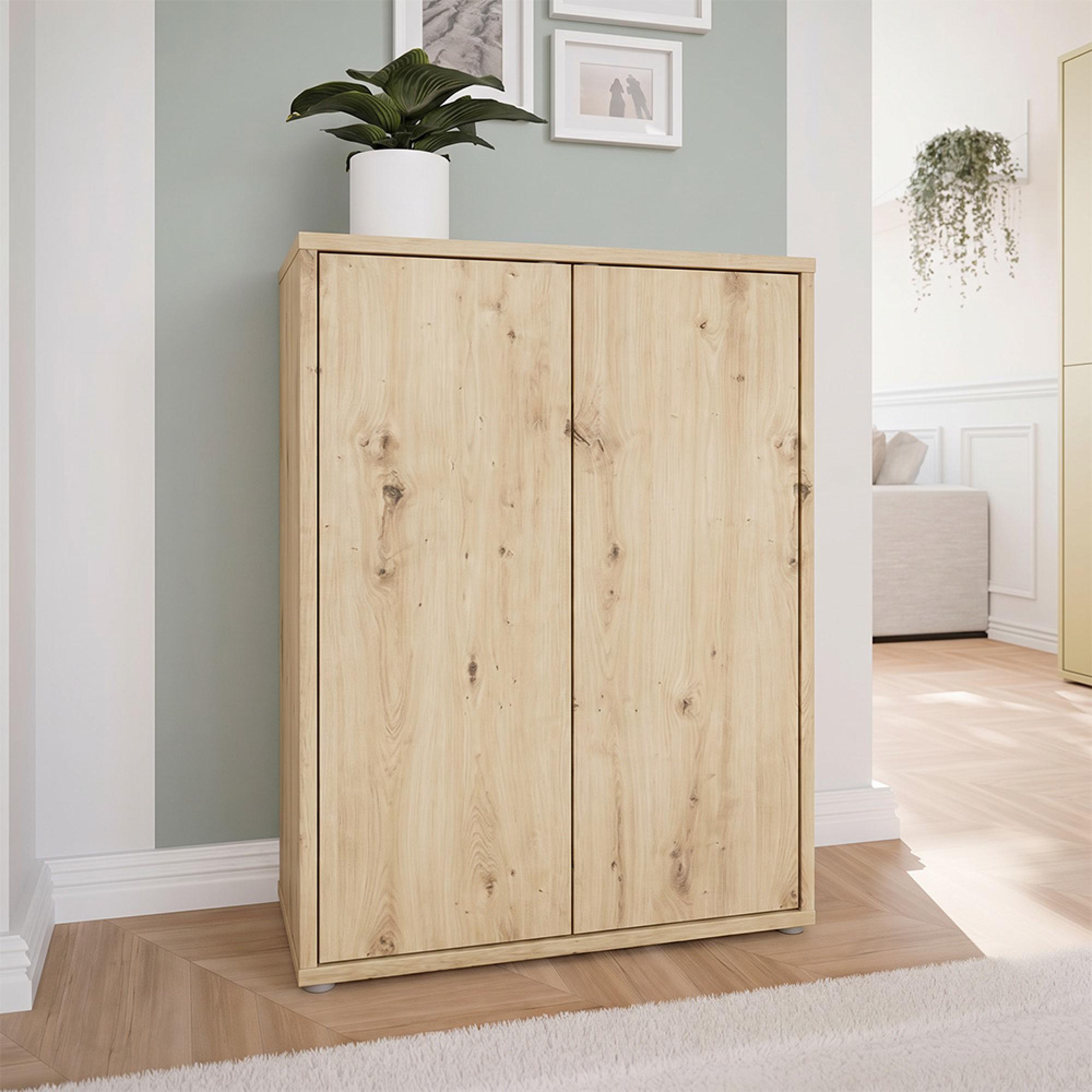 Alice Springs Shoe Cabinet - 2 Door - Artisan Oak
