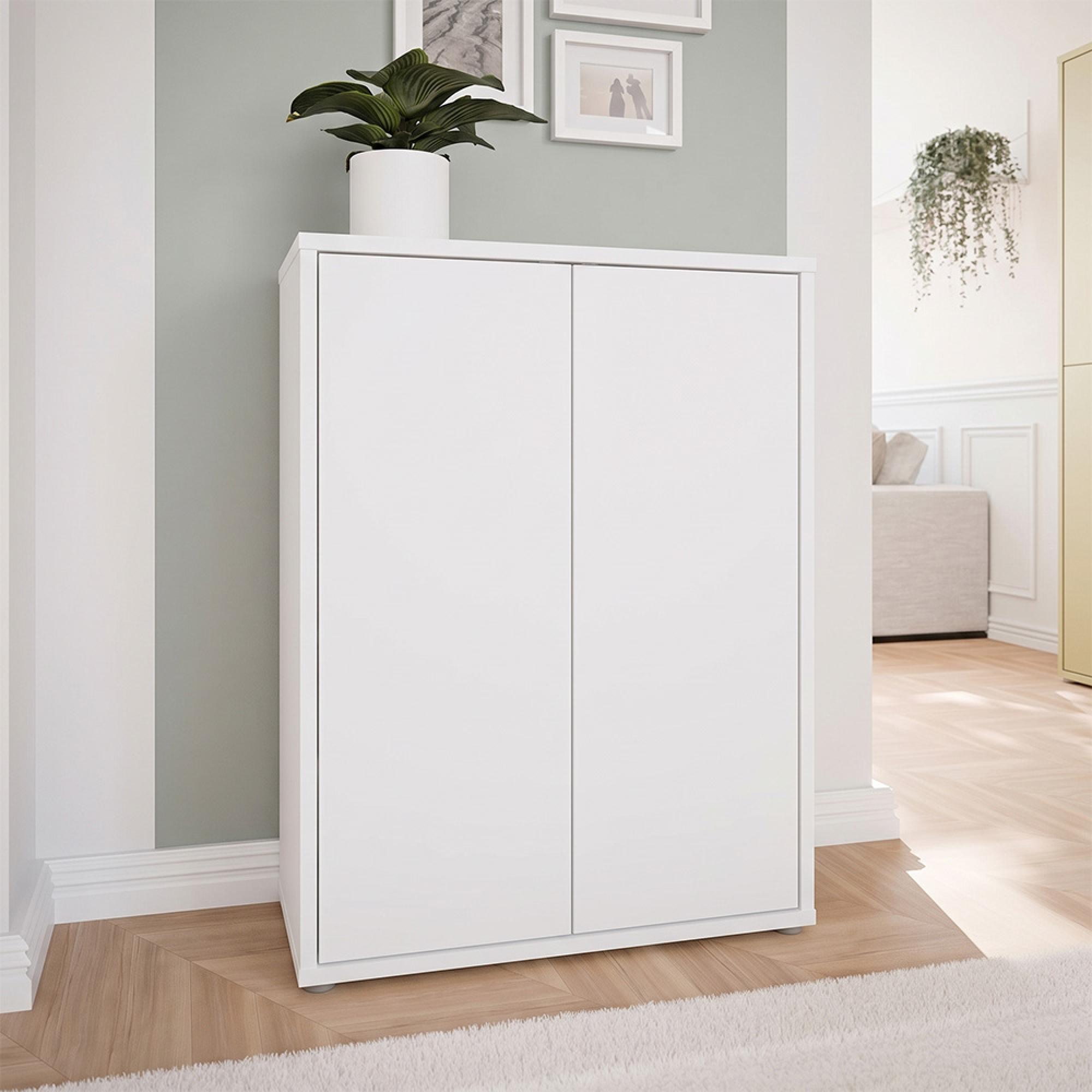 Alice Springs Shoe Cabinet - 2 Door - Light Grey