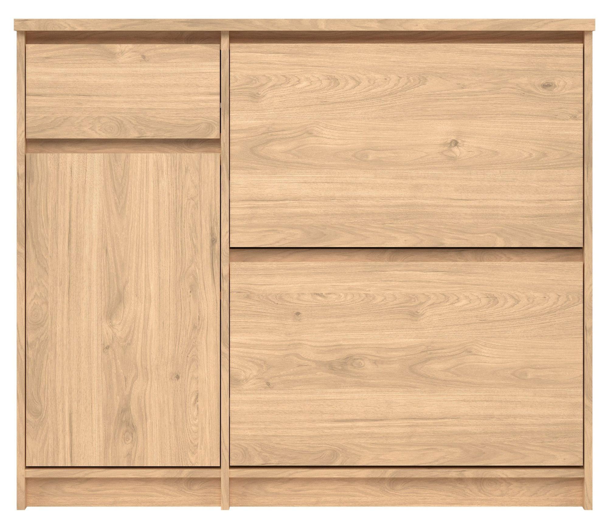 Naia Oak 2 Door 2 Drawer Shoe Cabinet