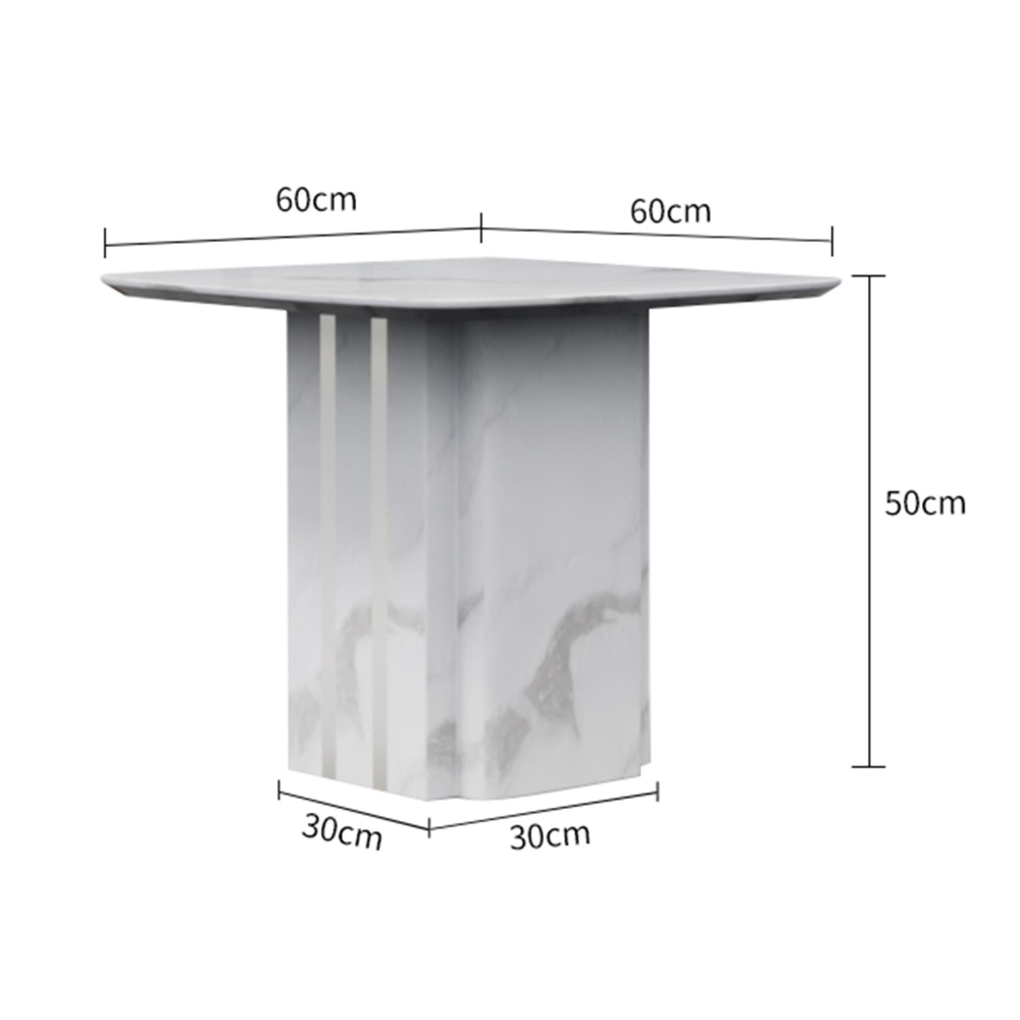 Antonio Side Table - Square - White Marble