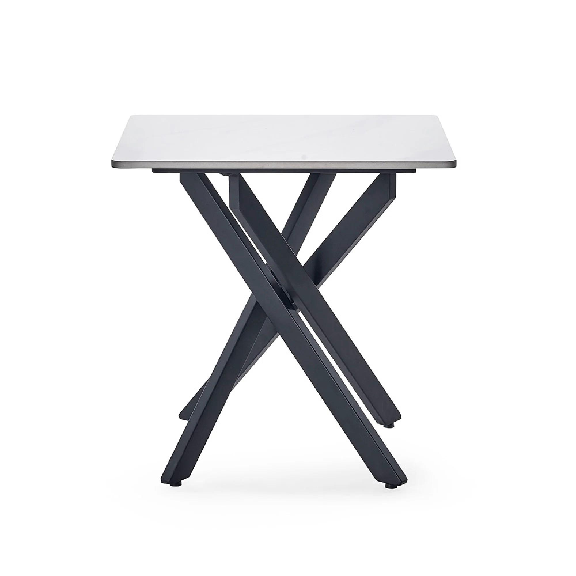 Bradley Lamp Table - Square - White Ceramic