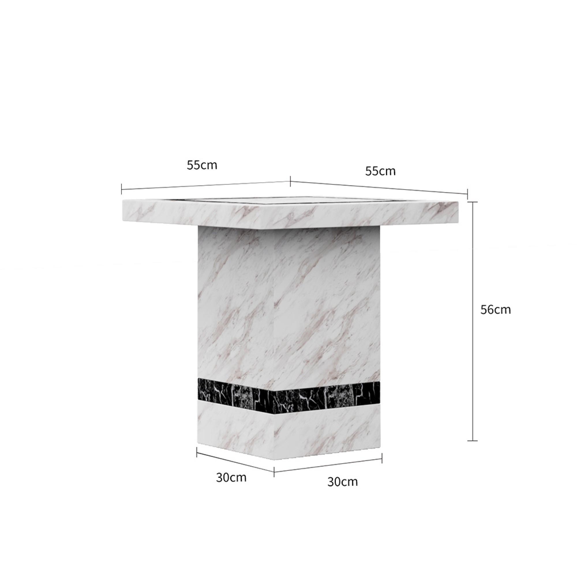 Rome Side Table - Beige Marble