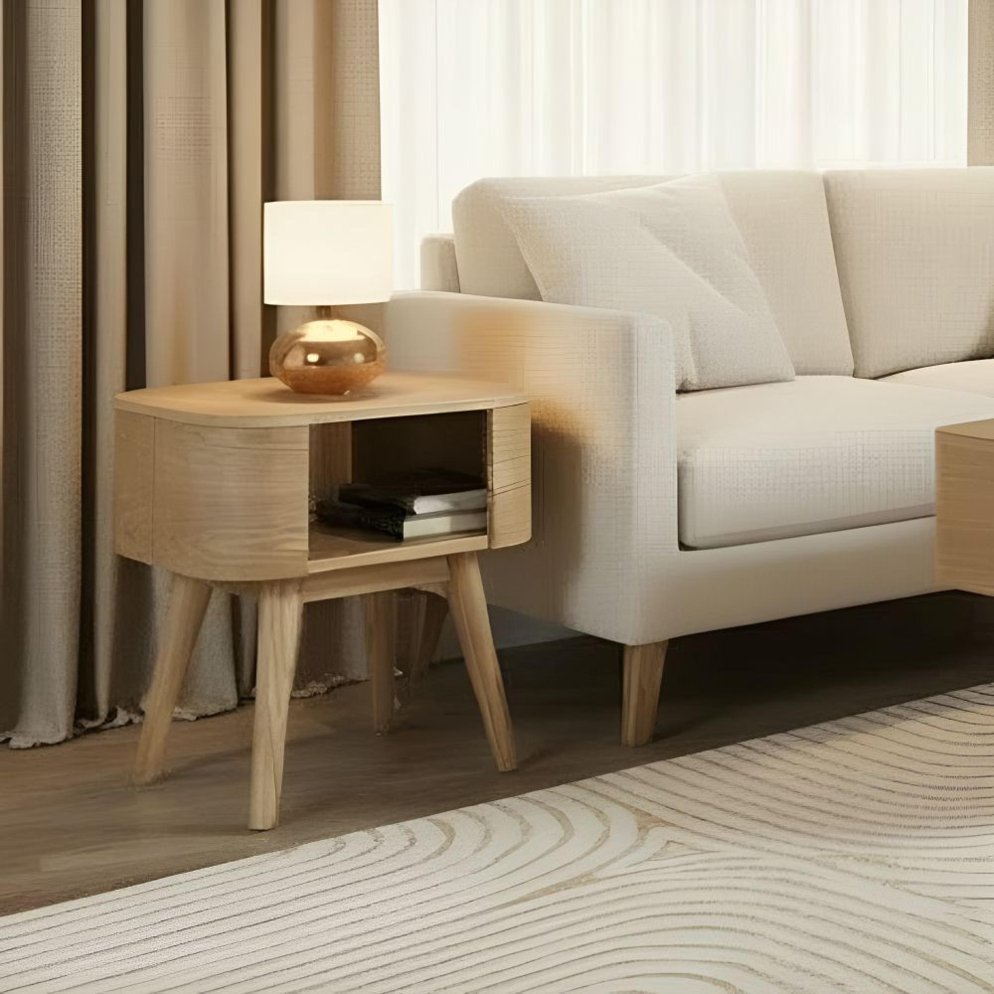 Oslo Lamp Table - Oak - JF812