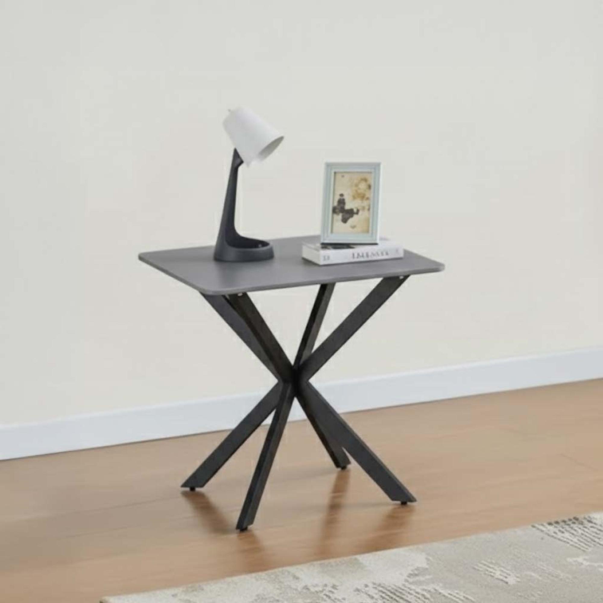 Azzurra End Table  Grey Sintered Stone