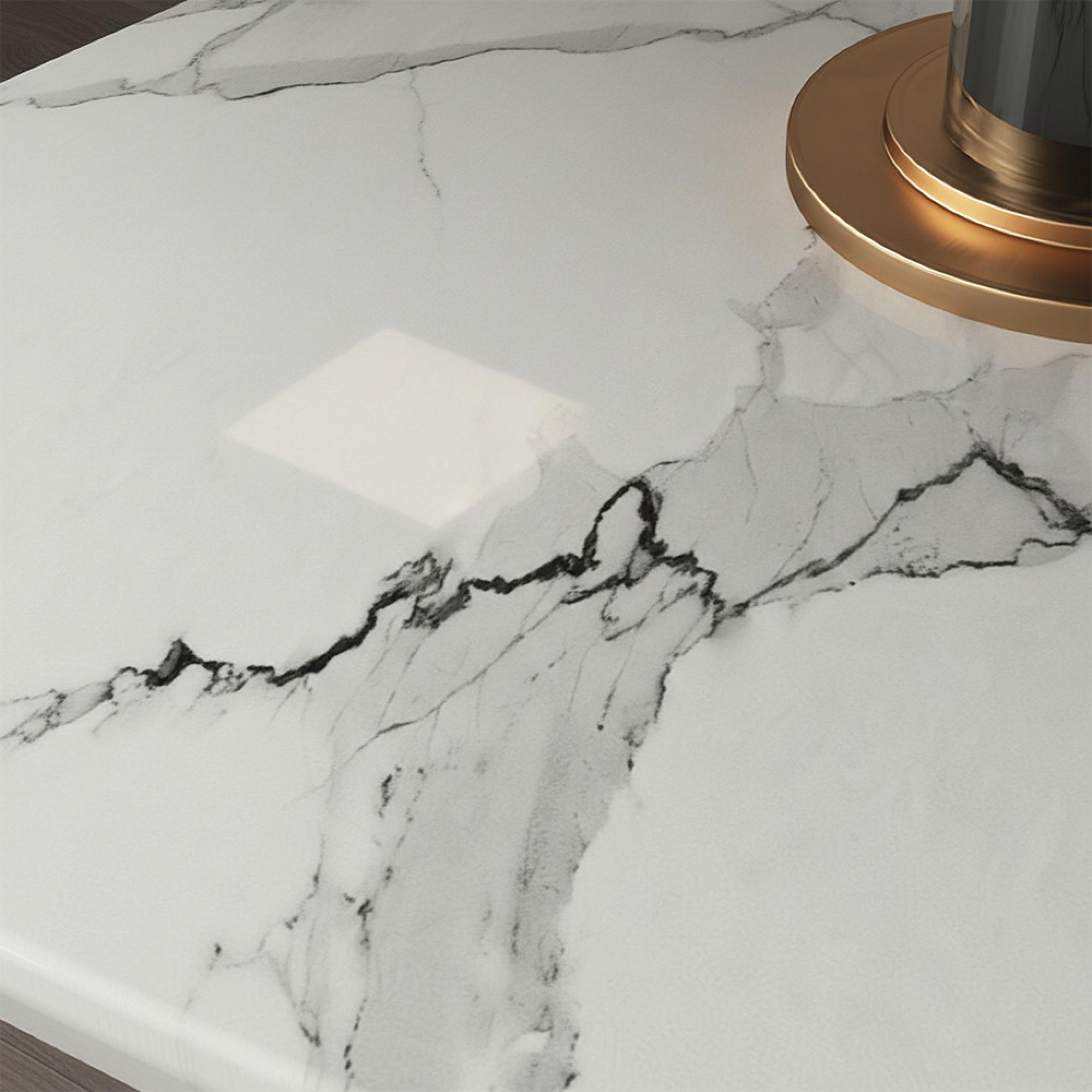 Naples Side Table - Square - White Marble
