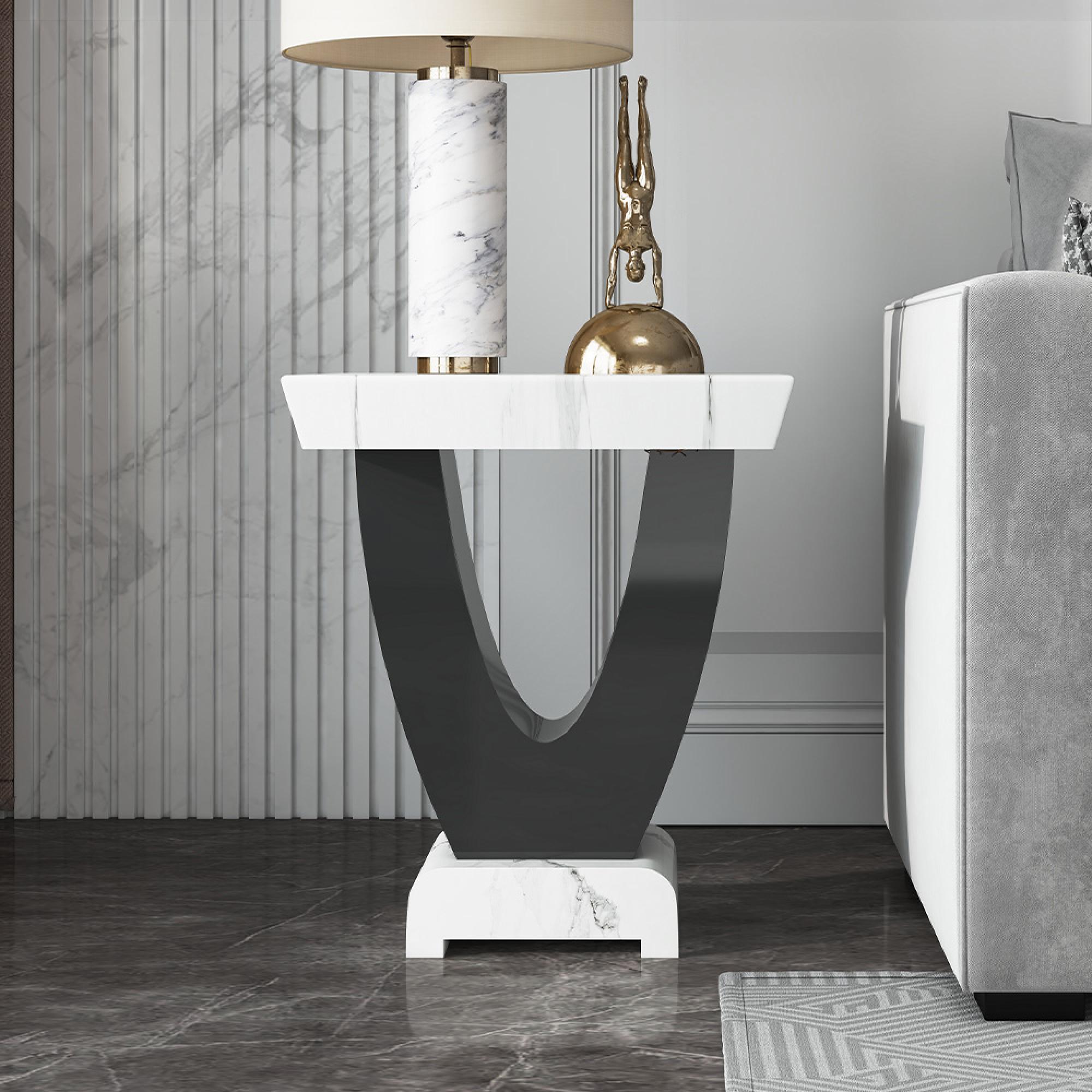 Madrid Side Table - White Marble