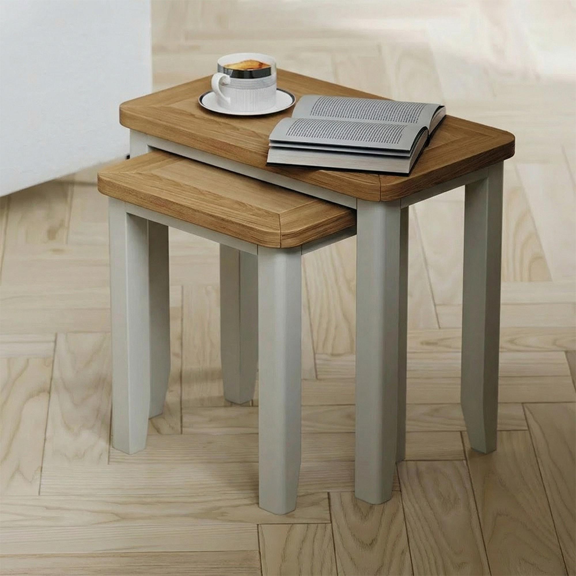 Arden Grey Painted Nest of 2 Tables