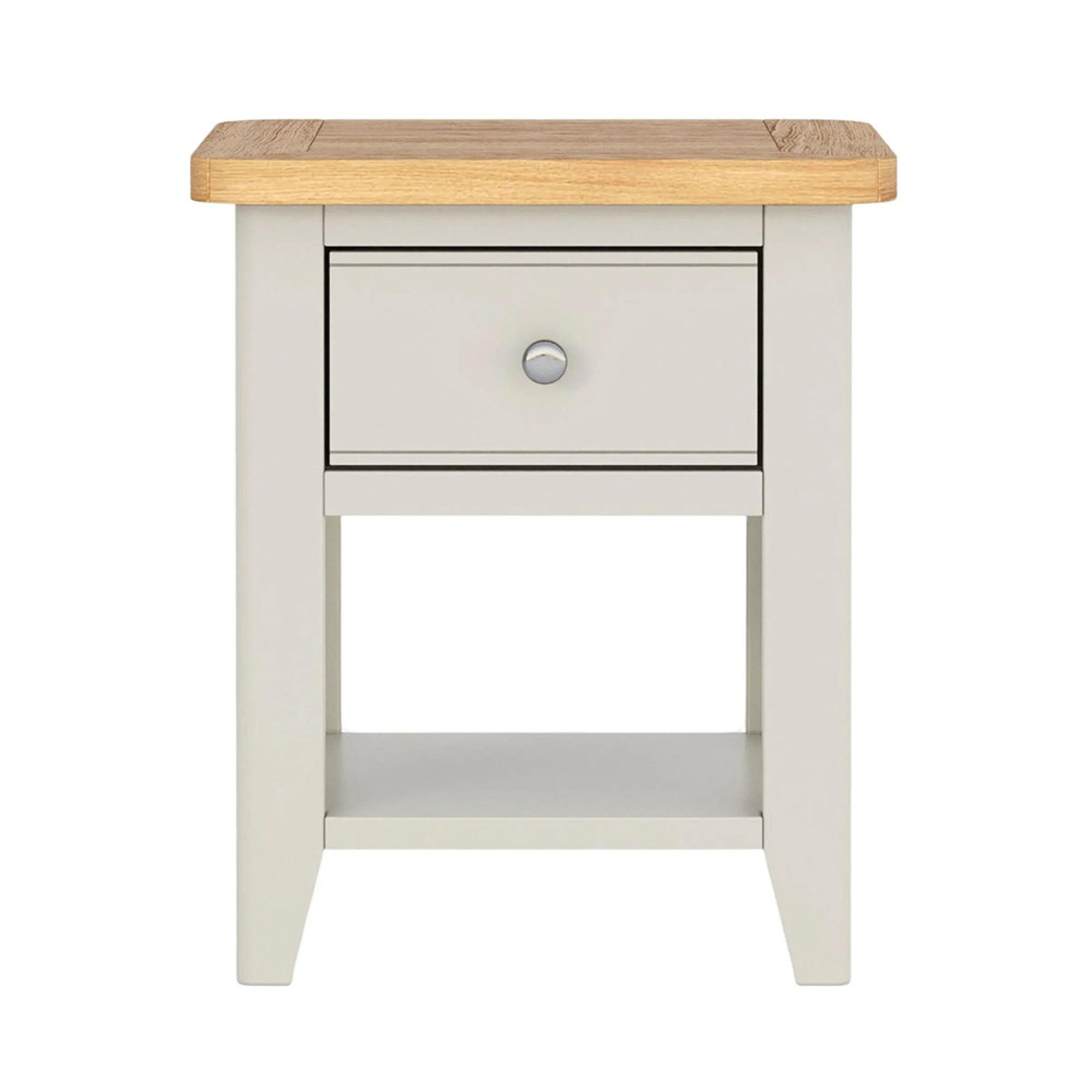 Arden Grey Painted 1 Drawer Lamp Table