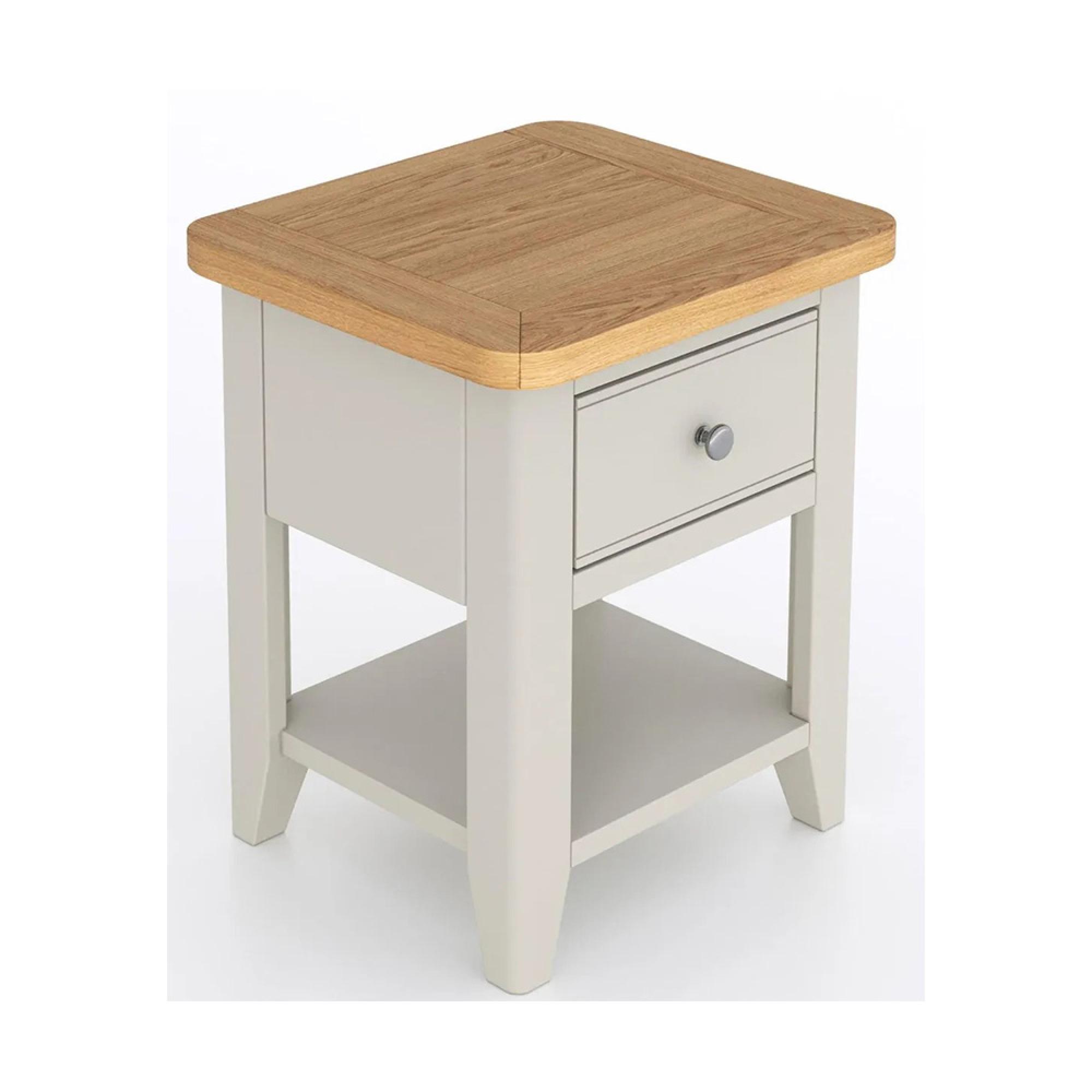 Arden Grey Painted 1 Drawer Lamp Table