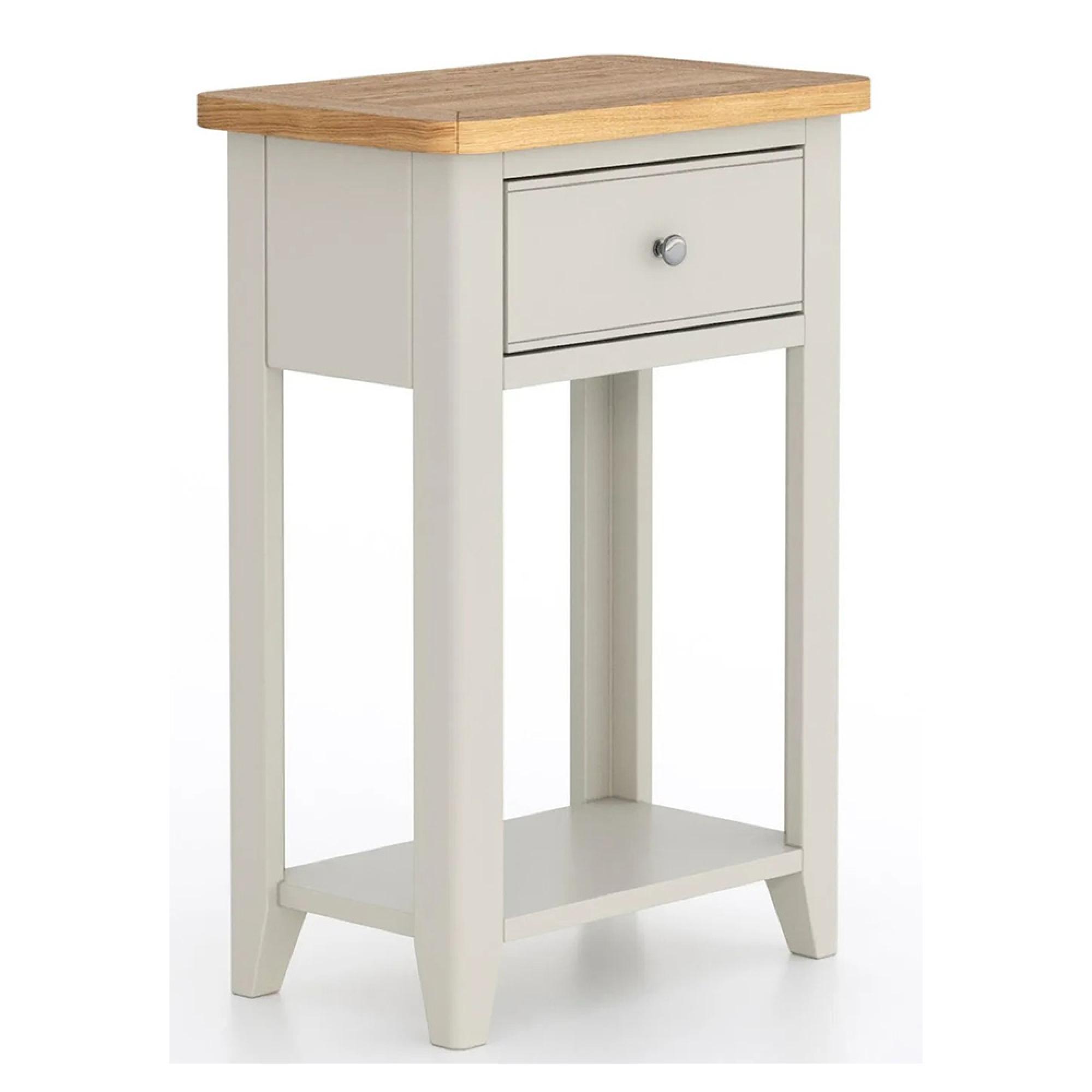 Arden Grey Painted 1 Drawer Telephone Table