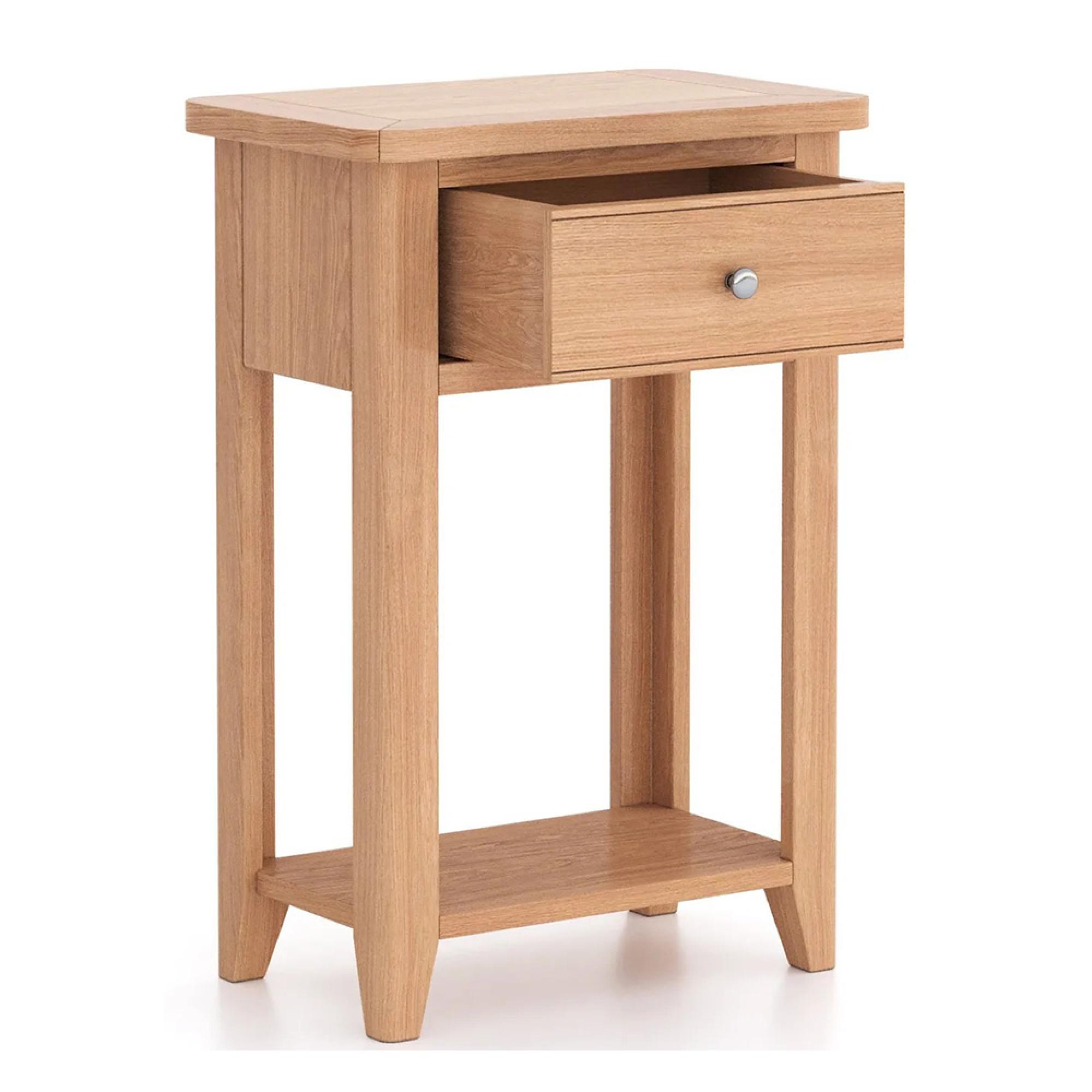 Arden Oak 1 Drawer Telephone Table