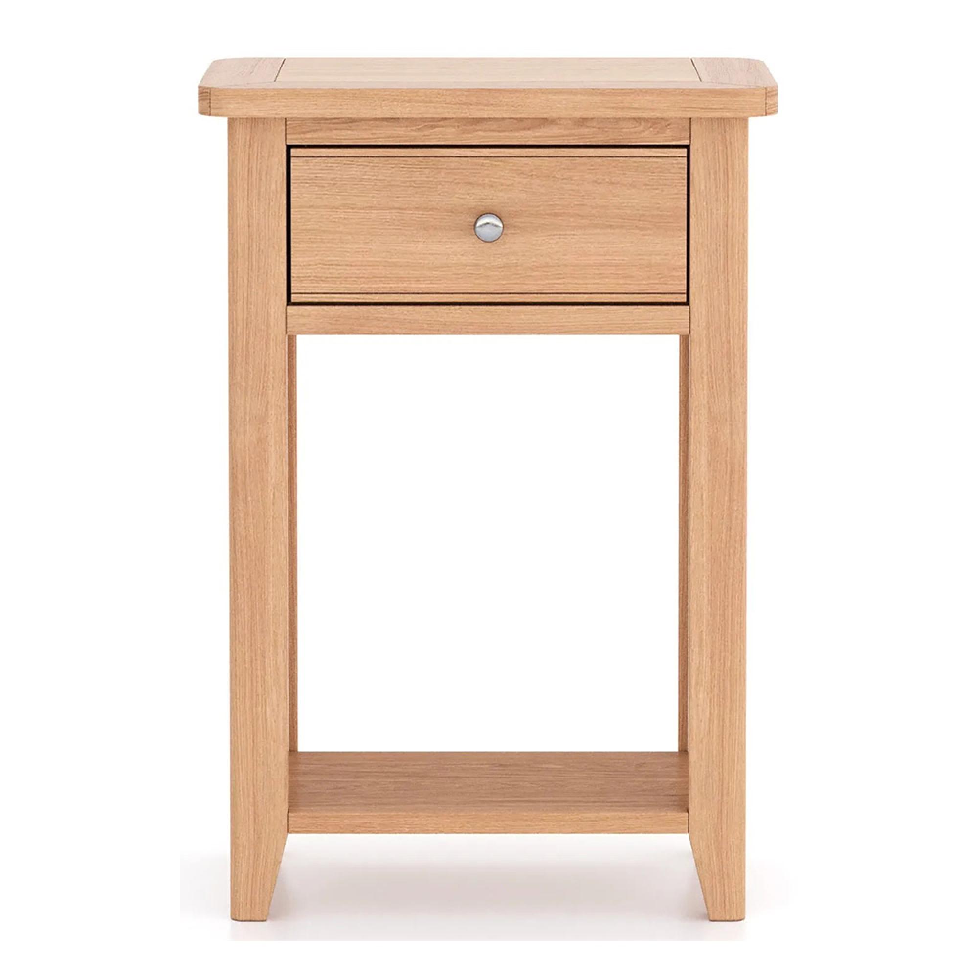 Arden Oak 1 Drawer Telephone Table