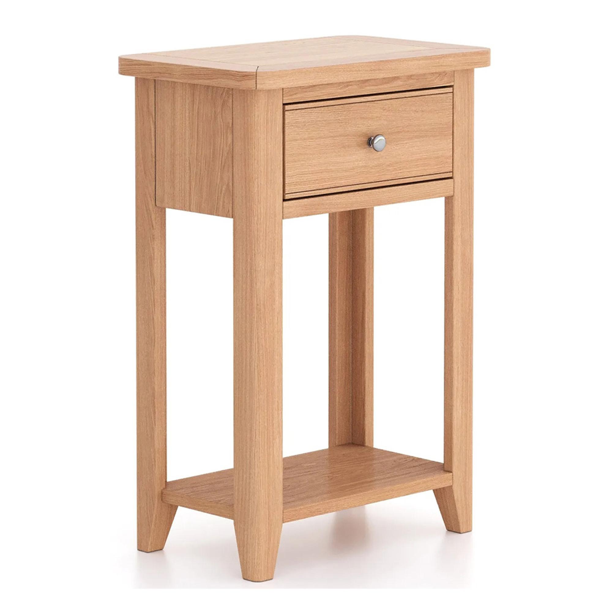 Arden Oak 1 Drawer Telephone Table