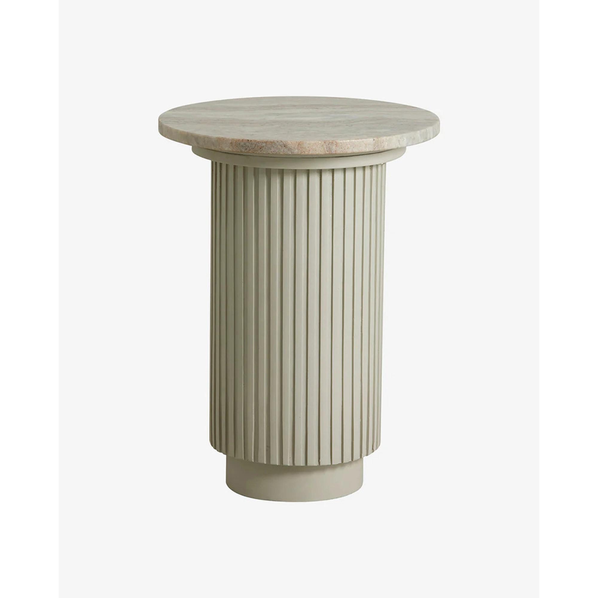 Erie Side Table - Round - Ivory Marble