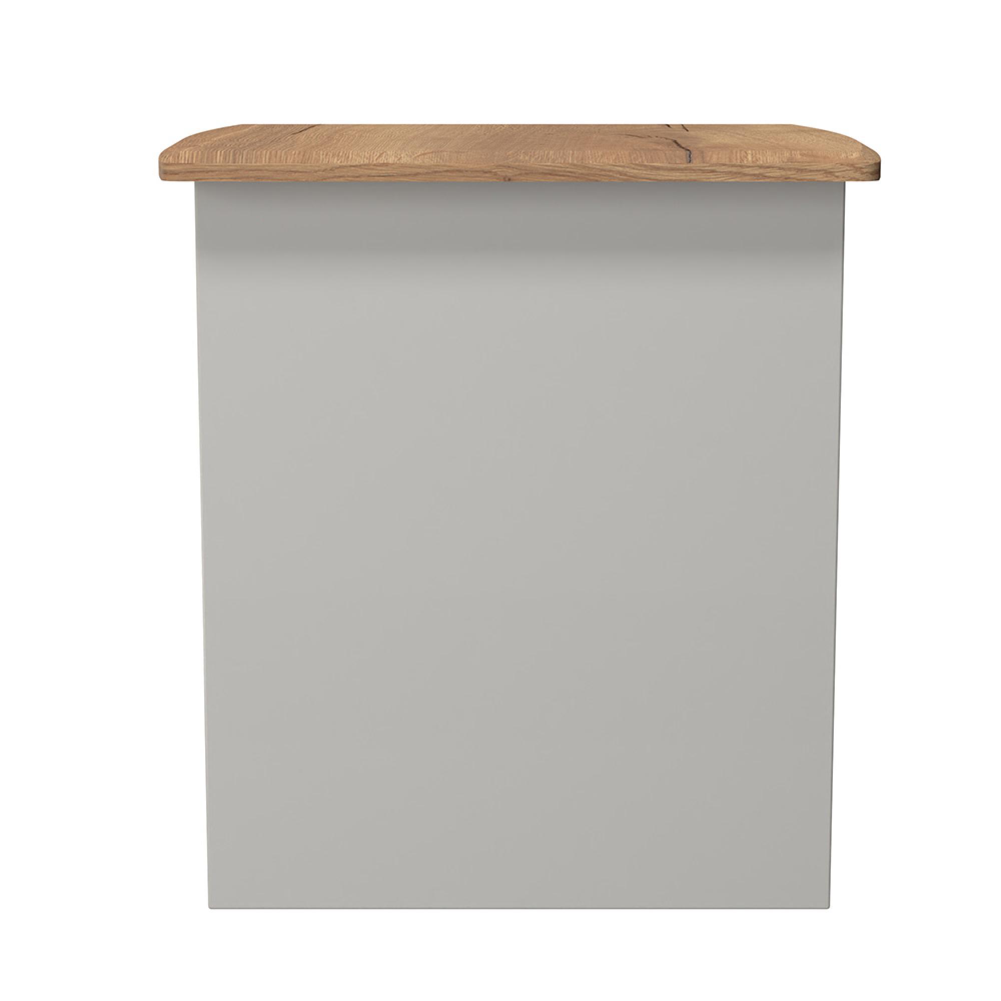 Victoria Lamp Table - Grey and Riviera Oak