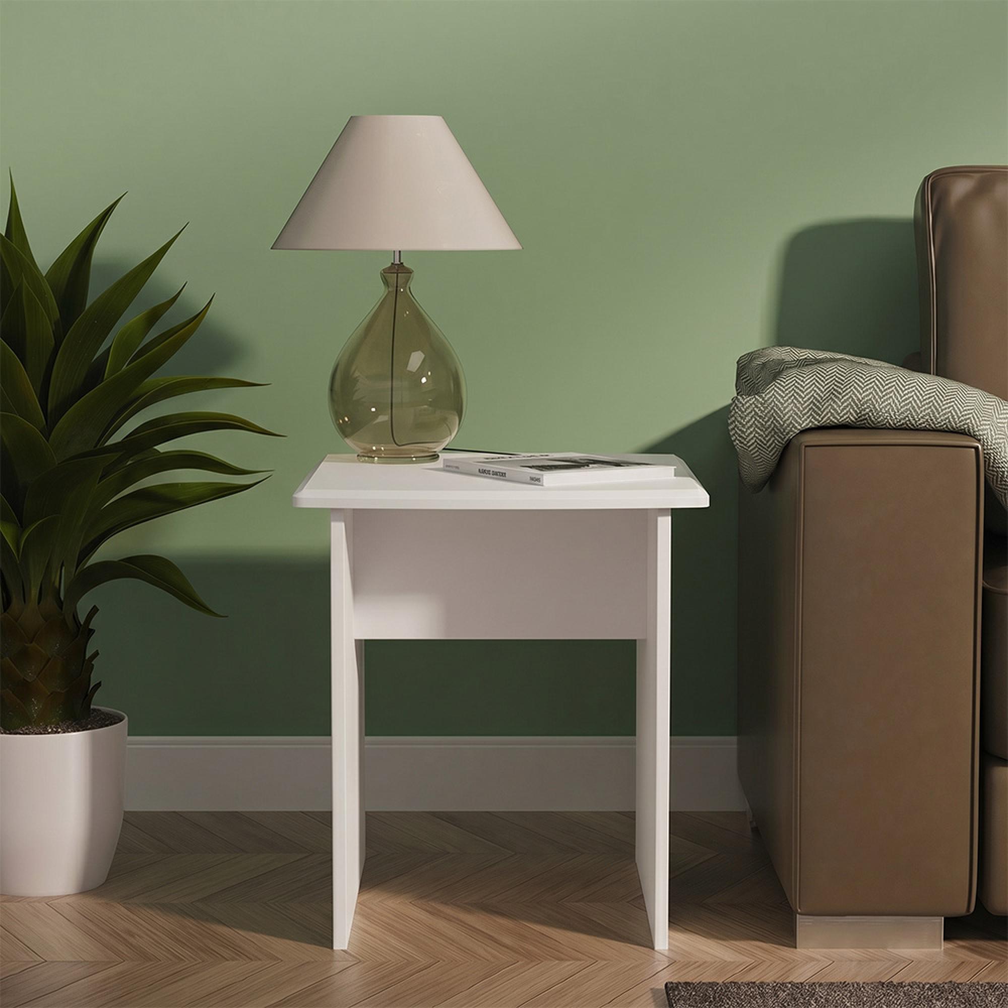 Knightsbridge Lamp Table - White Gloss