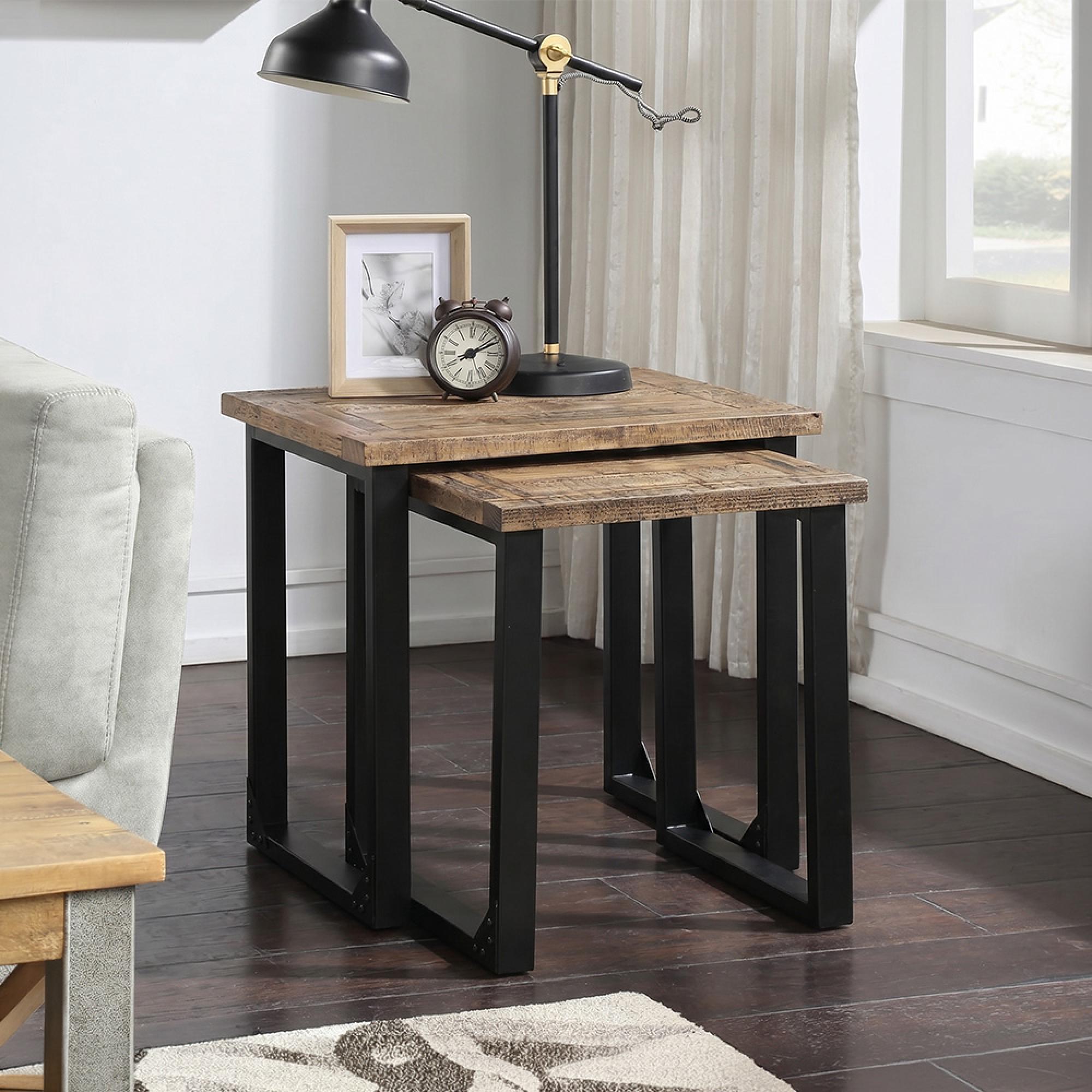 Preston Nest of Tables - Set of 2 - Industrial - Rustic