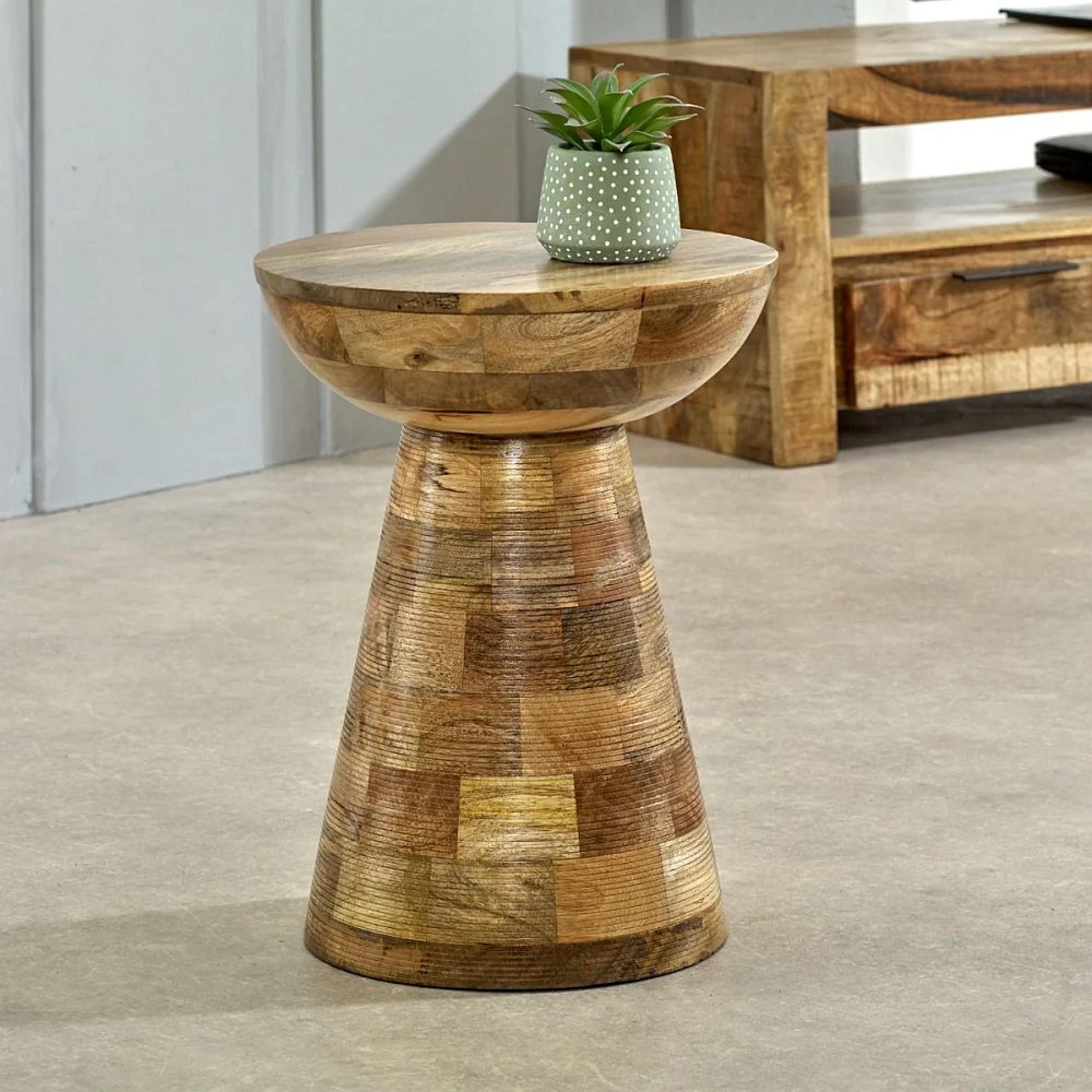 Surrey Side Table - Round - Solid Mango Wood