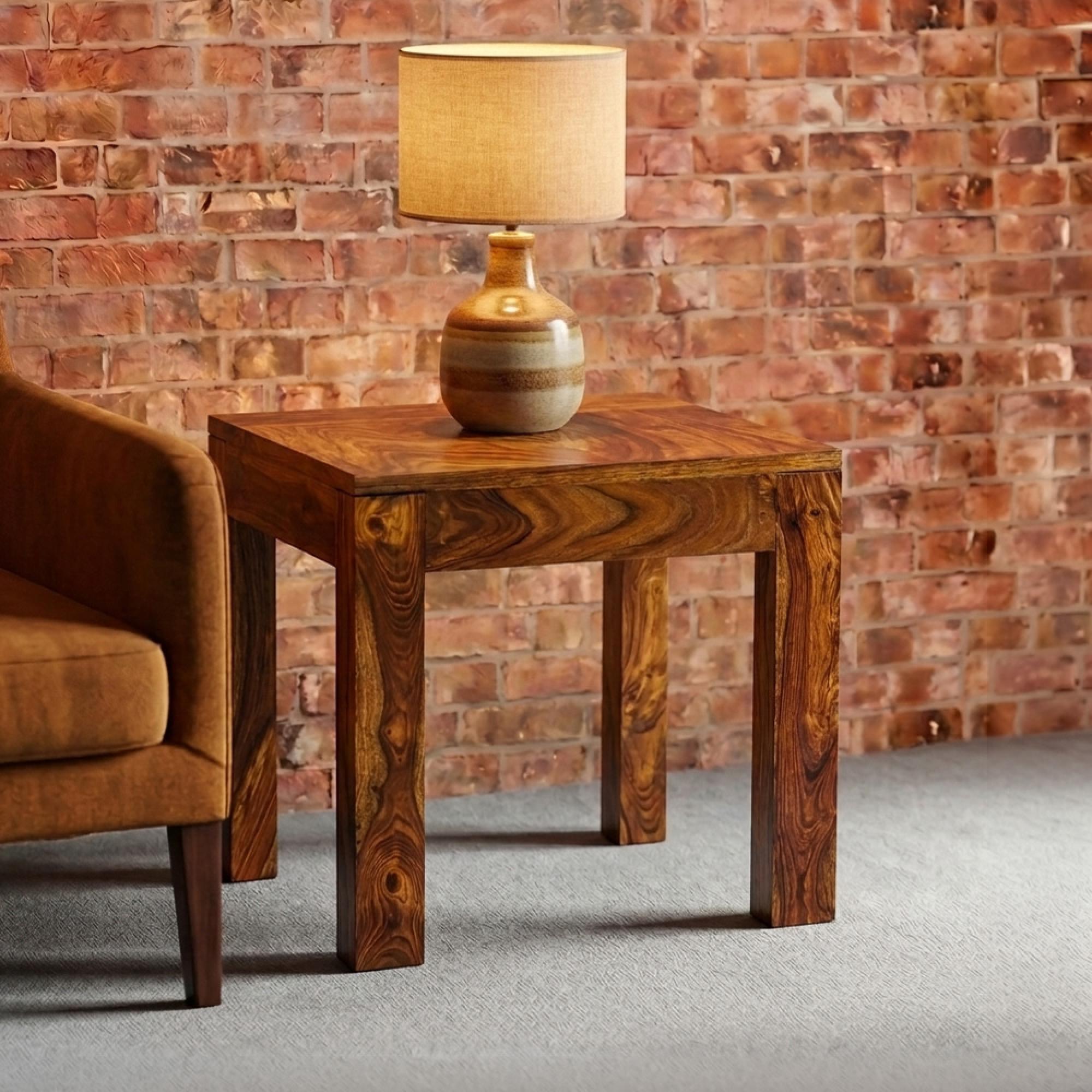 Cuban Lamp Table - Sheesham Wood