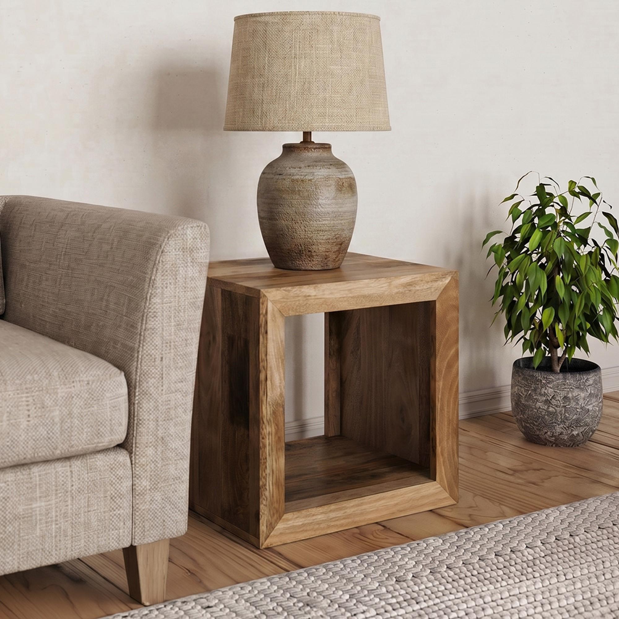 Cuban Storage Unit - 1 Hole - Natural Mango Wood